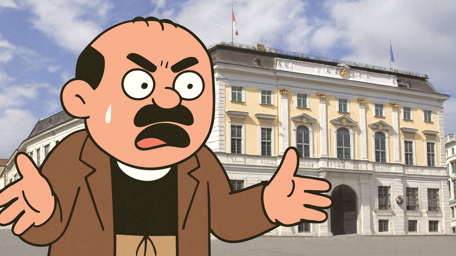 Komischer Kauz: Was macht Herlicek mit einem Adventkalender vor seiner Wohnungstür?