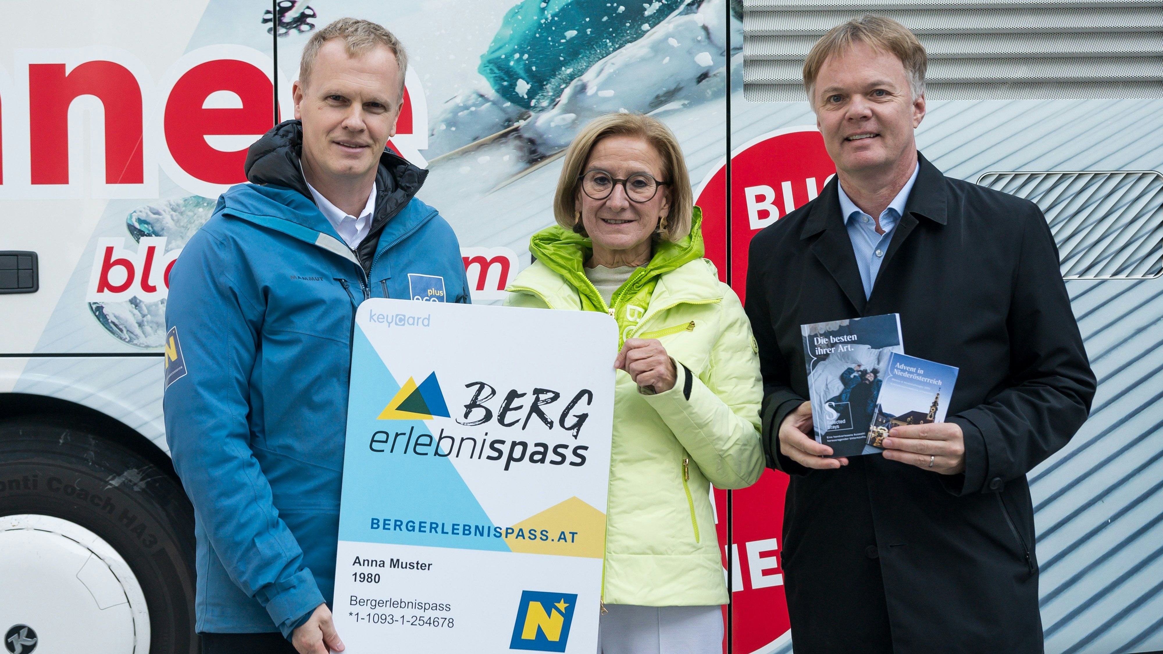 Markus Redl, Geschäftsführer ecoplus Alpin, Landeshauptfrau Johanna Mikl-Leitner und Michael Duscher, Geschäftsführer Niederösterreich Werbung