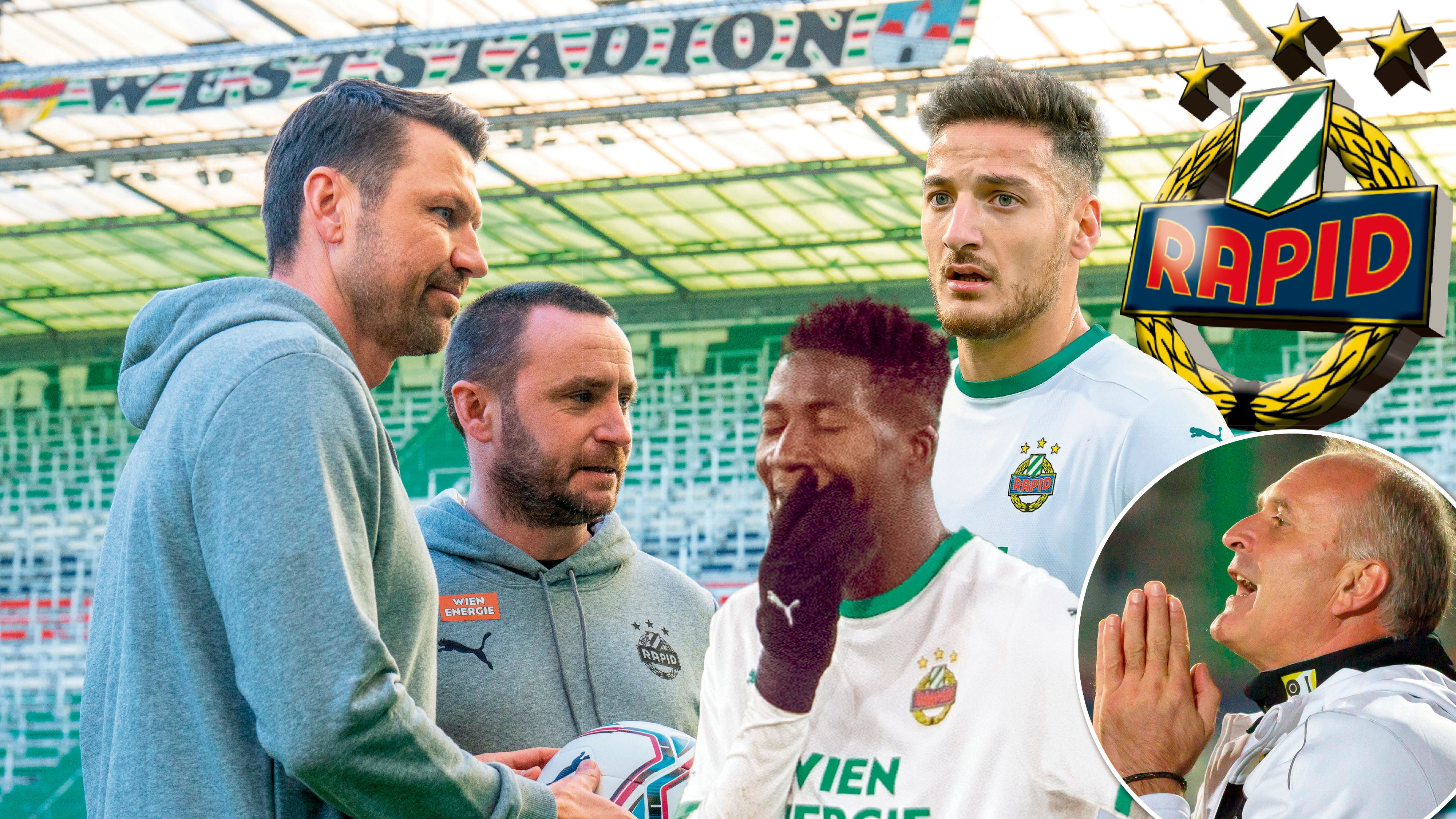 Kurt Garger (r.) über die Brennpunkte bei Rapid.