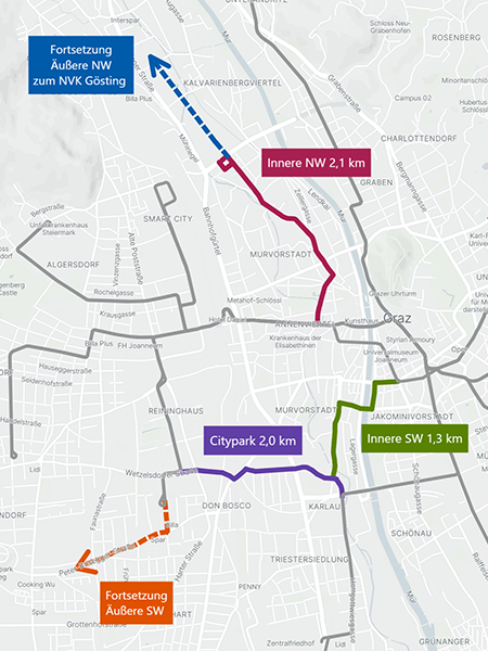 Die Linie 8 soll in Abschnittengeplant und gebaut werden.