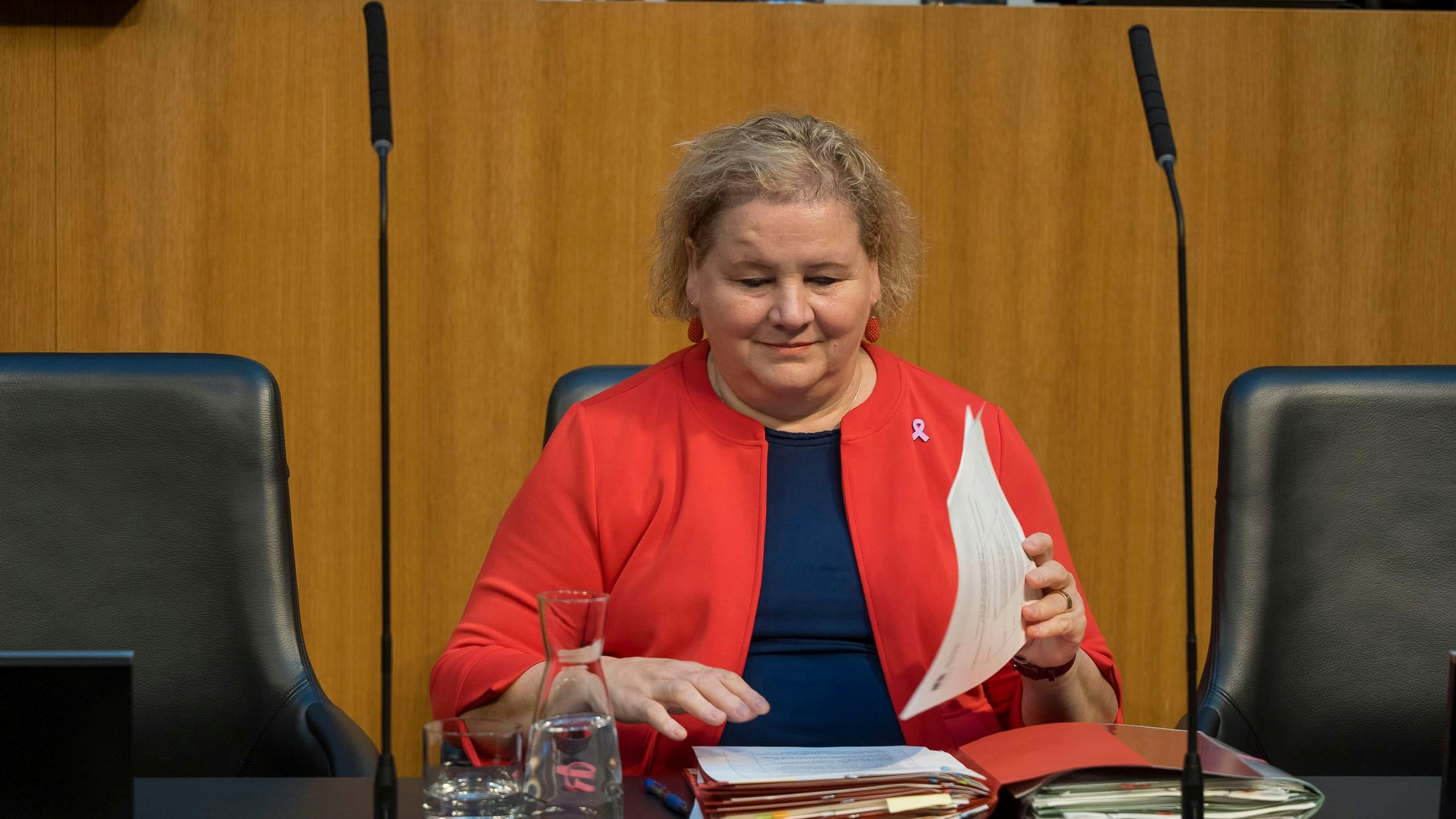 Arbeits- und Sozialministerin Korinna Schumann (SPÖ) im Parlament.