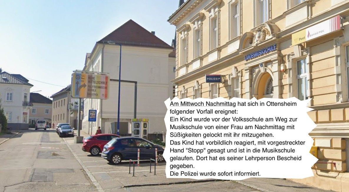 Vor der Schule in Ottensheim soll es zu einem Vorfall gekommen sein.
