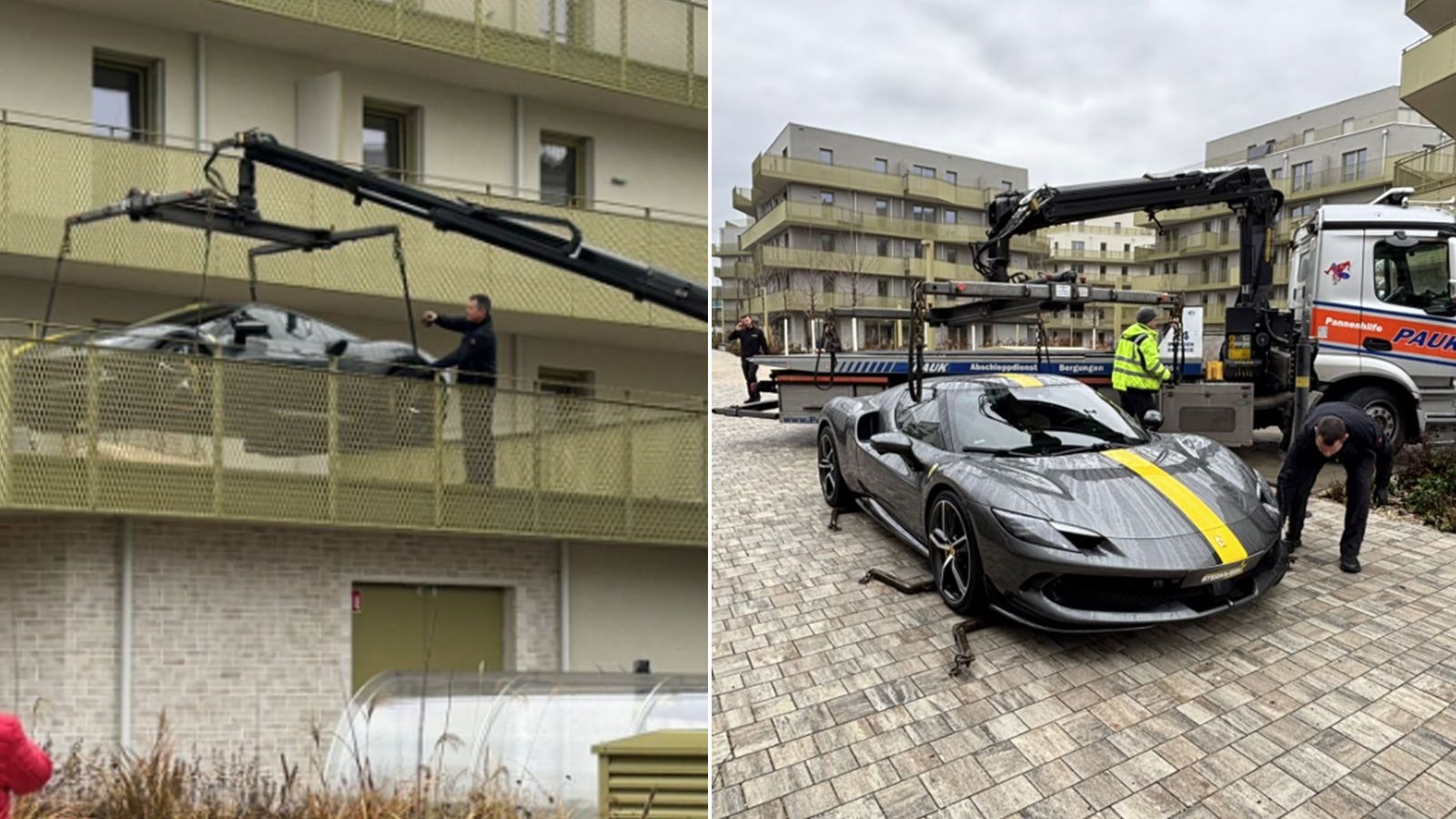 Heute.at - Video! Jetzt verschwindet Wiener Terrassen-Ferrari