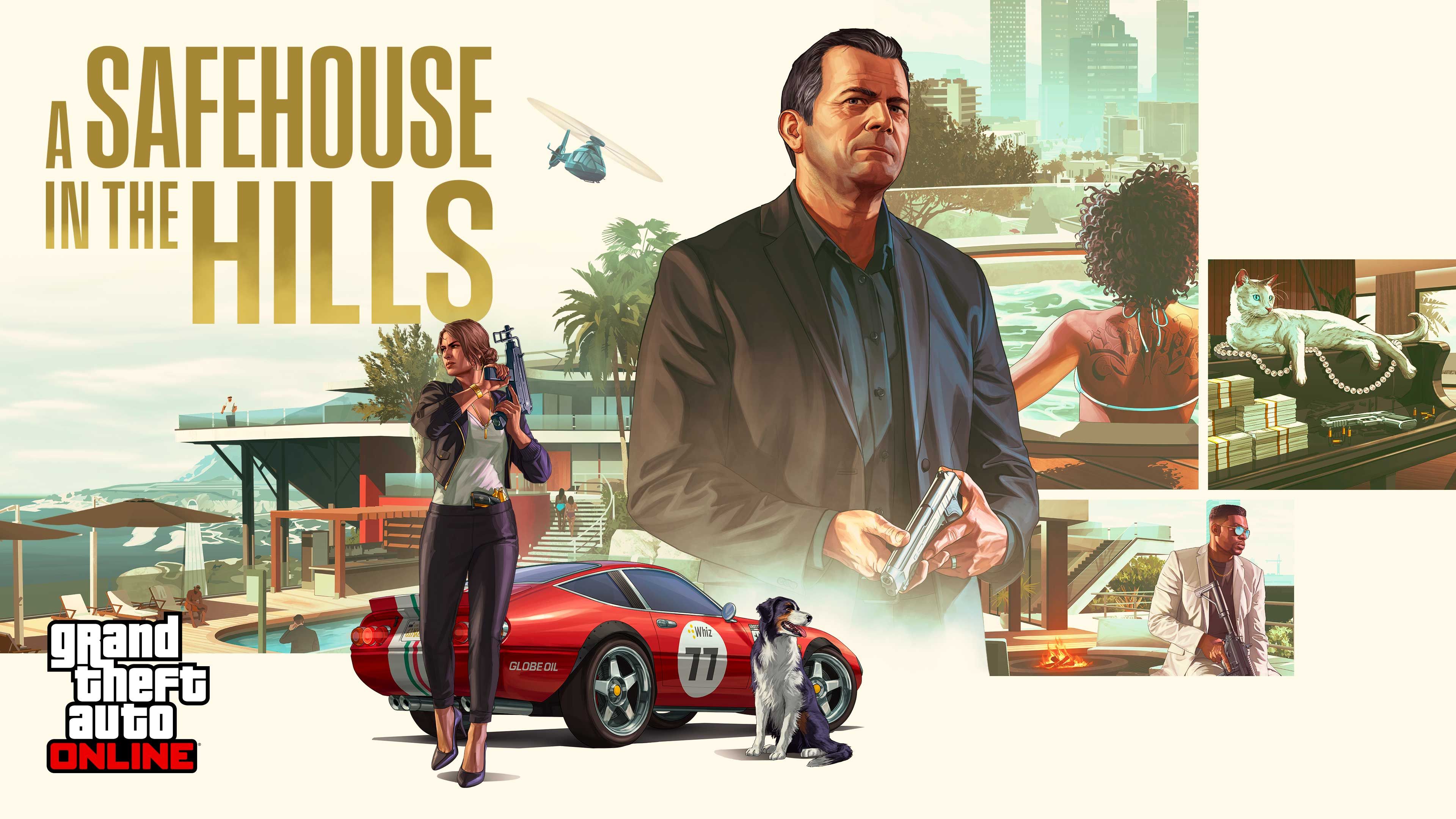 "GTA Online: A Safehouse in the Hills" erscheint am 10. Dezember für PlayStation 5, PlayStation 4, Xbox Series X|S, Xbox One und PC.