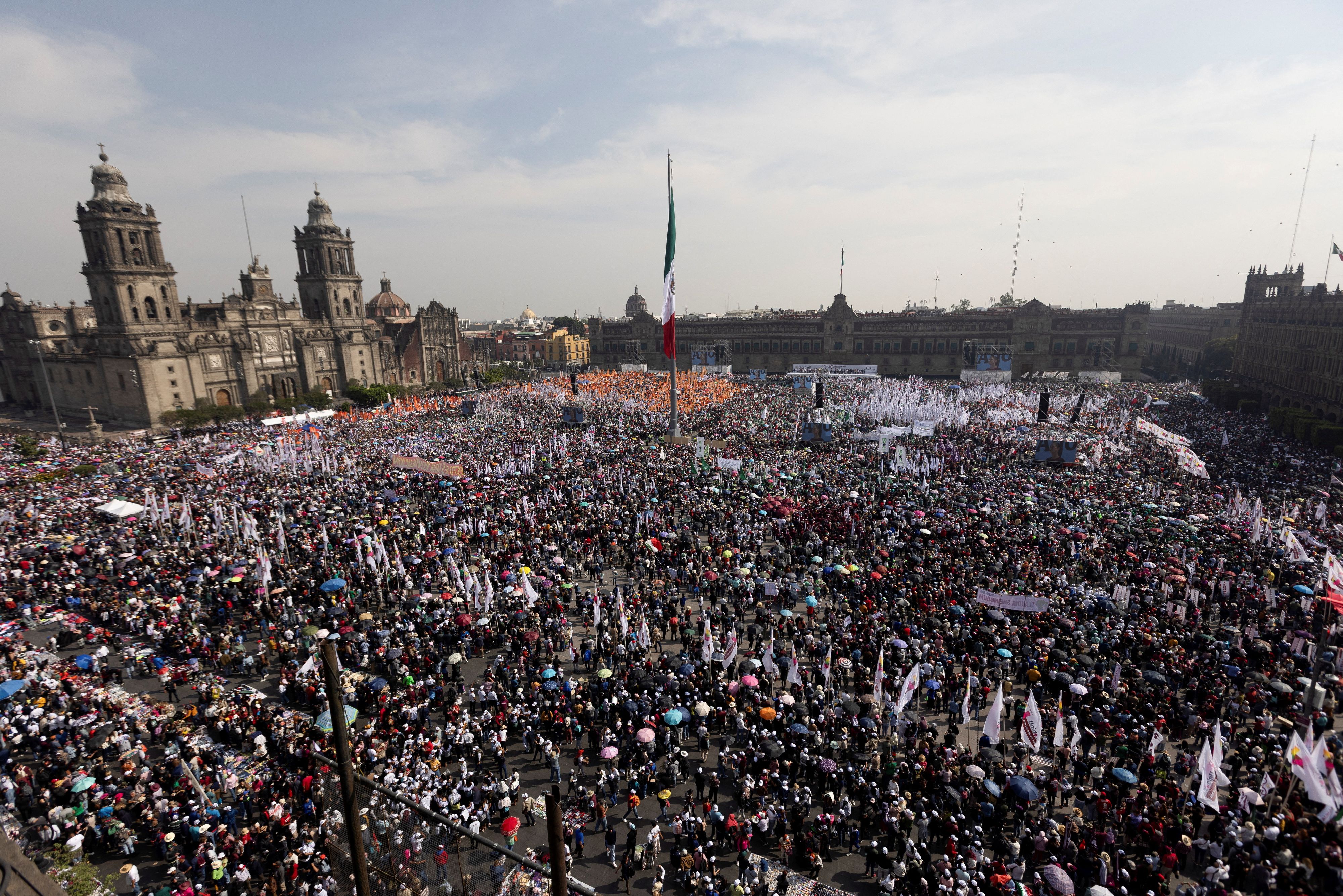 In Mexiko sind am Samstag Hunderttausende Menschen auf die Straße gegangen.