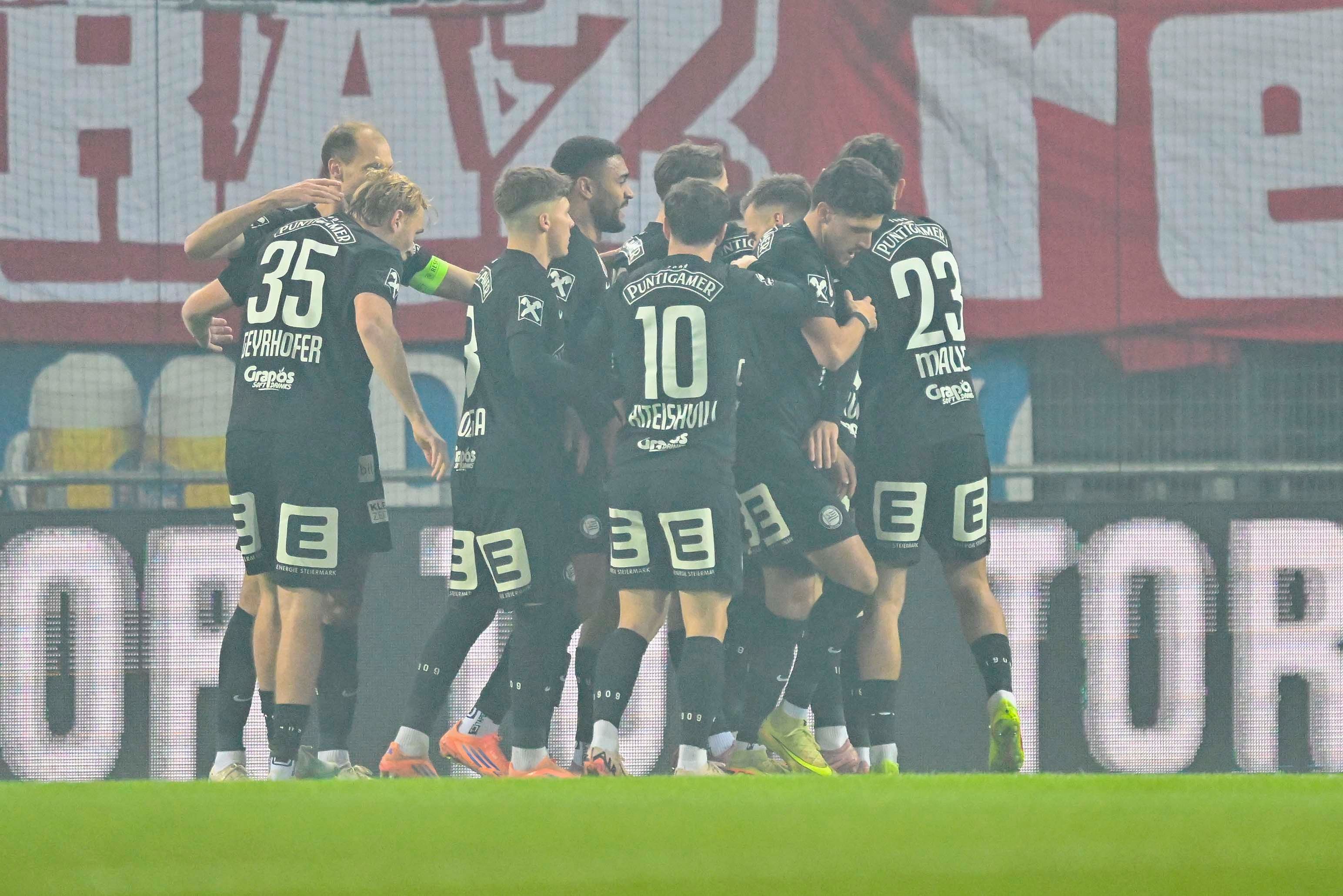 Sturm Graz jubelt über das 1:0.