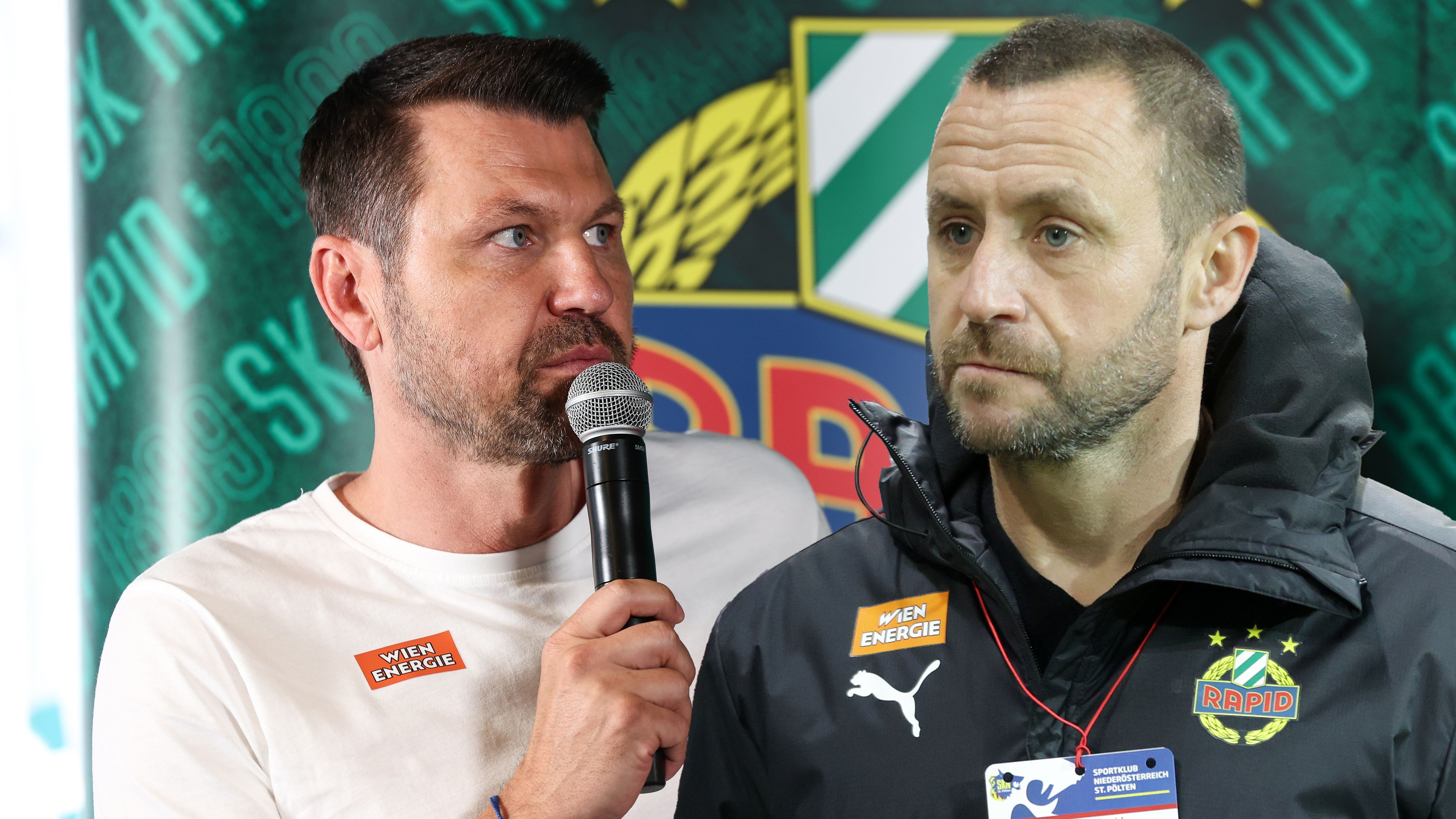 Die Rapid-Geschäftsführer Markus Katzer und Steffen Hofmann.