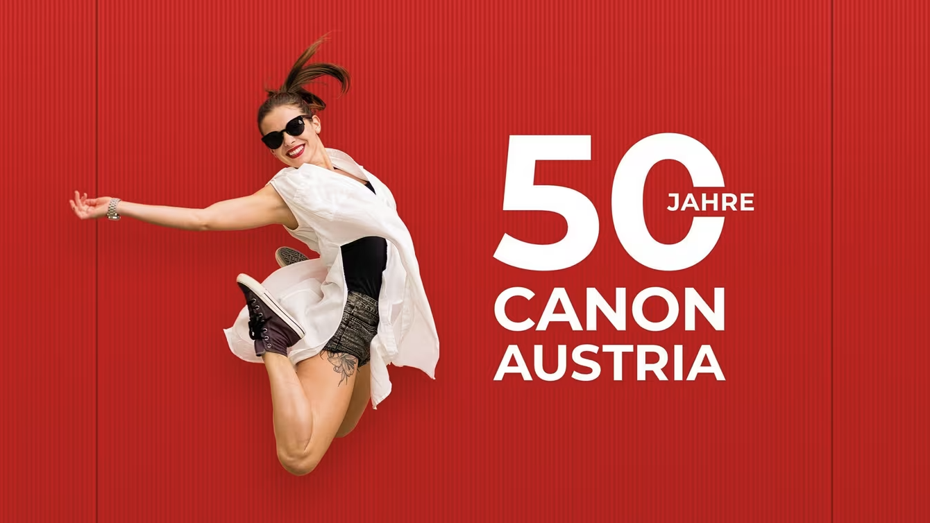 50 Jahre Canon Austria: Ein Jubiläum mit maßgeschneiderten Angeboten.