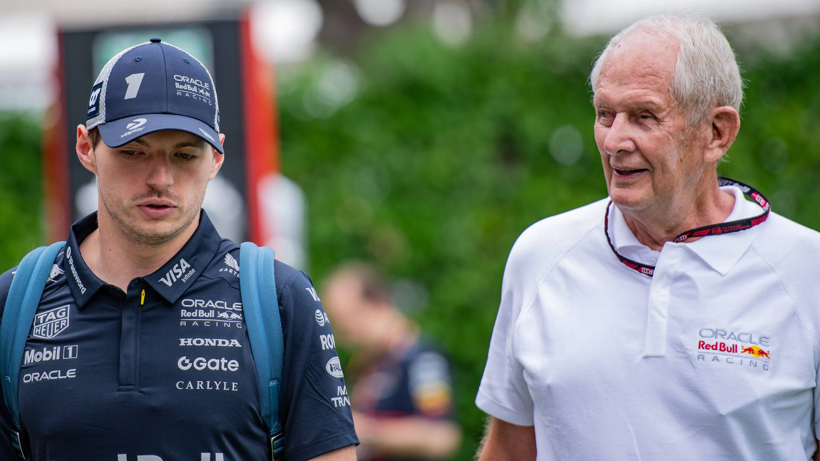 Red-Bull-Star Max Verstappen und Helmut Marko. 