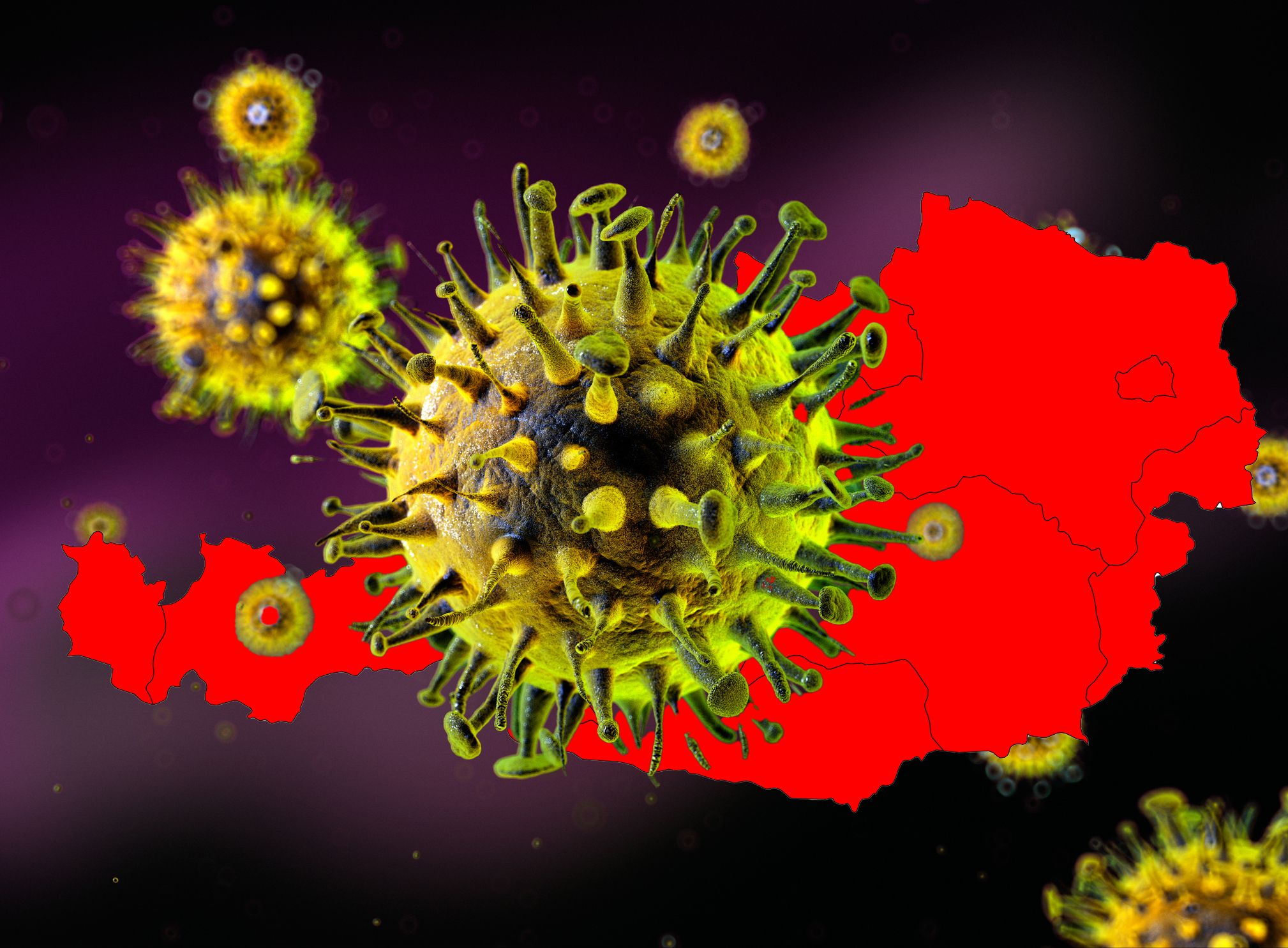 Ganz Österreich ist jetzt tiefrot.