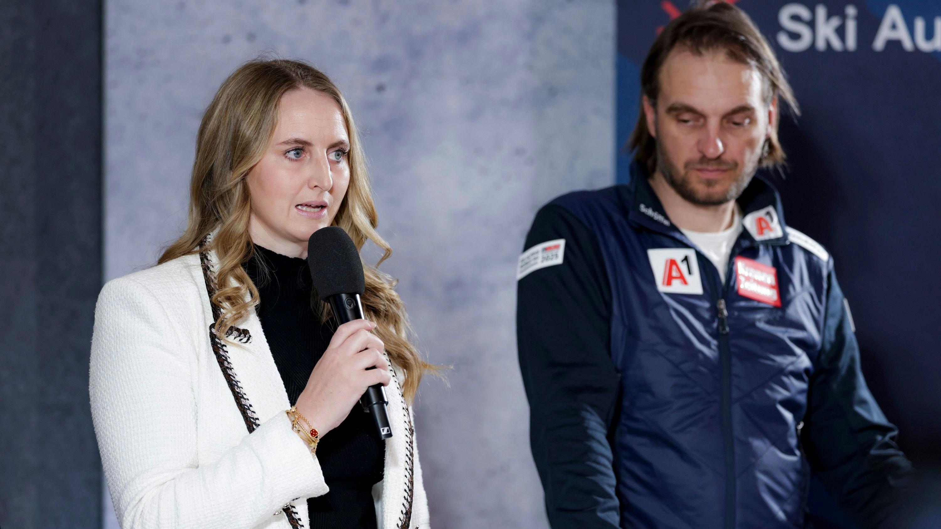 Nina Ortlieb und Alpindirektor Christian Mitter.