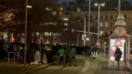 Stunden vor Match! Fans von Rapid-Gegner fluten City