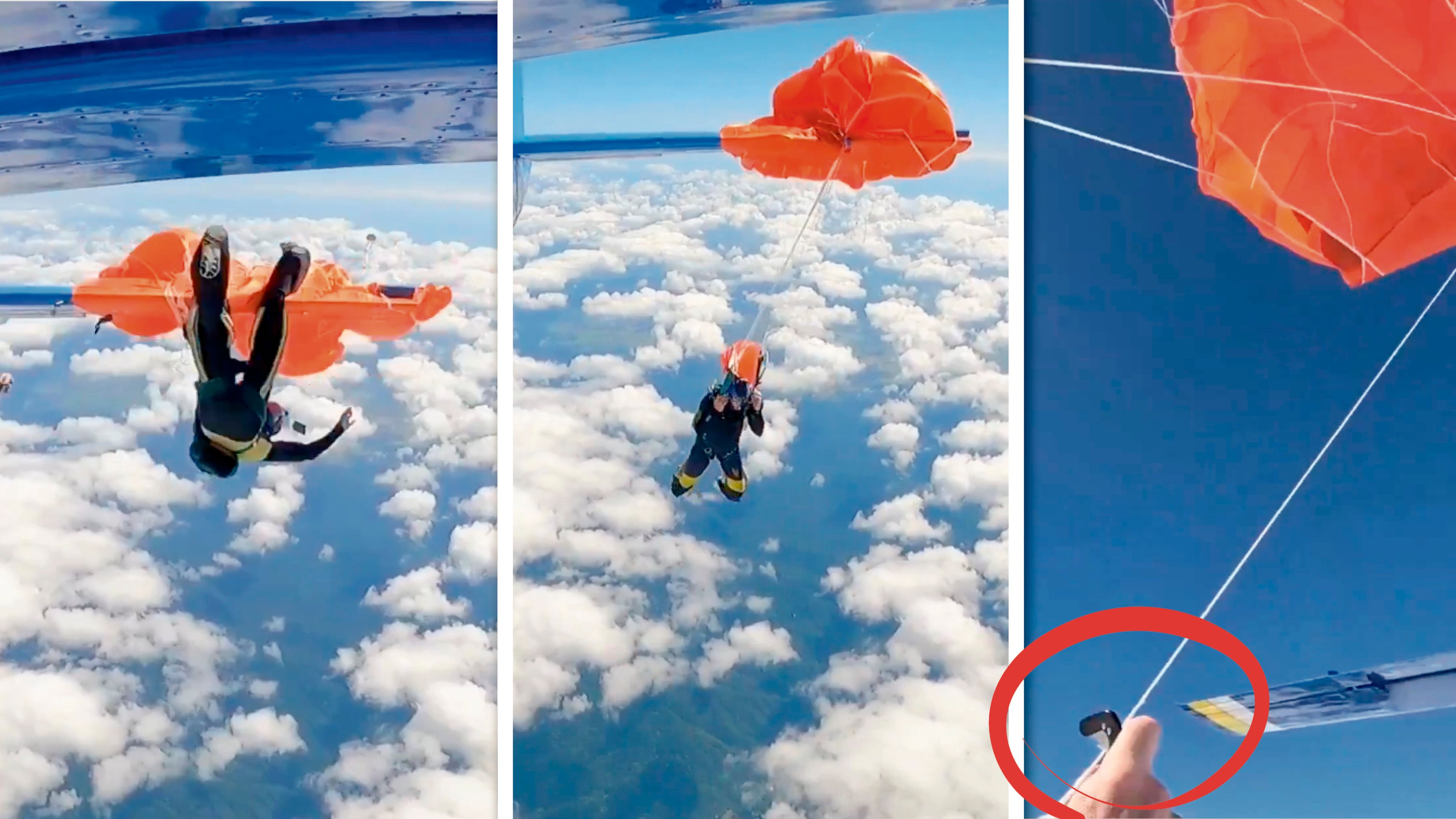 Heute.at - Fallschirm blieb am Flugzeug hängen – So überlebte er