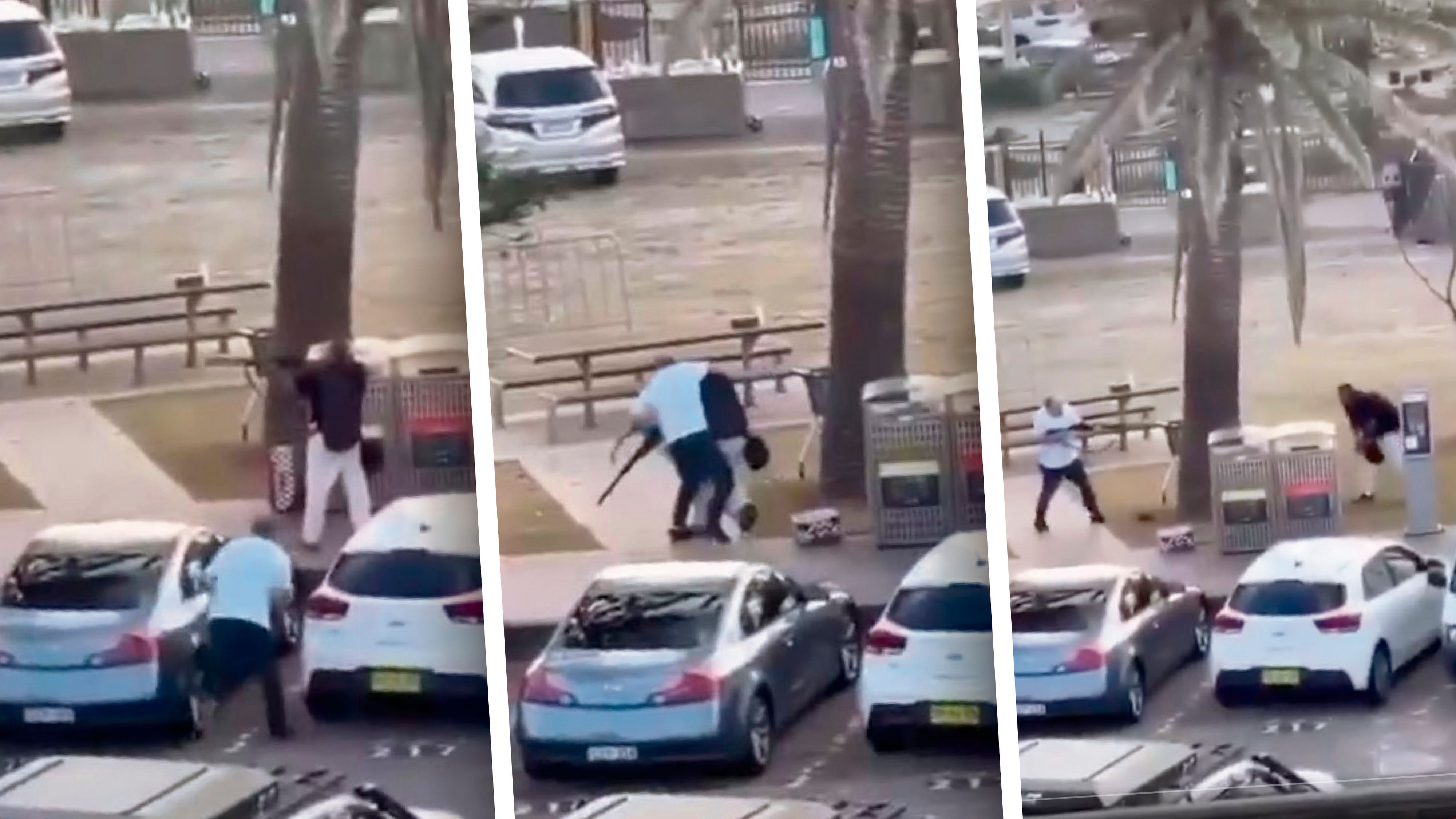 Unglaubliche Aufnahmen zeigen, wie ein Zivilist einen der Schützen überwältigt und entwaffnet