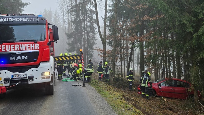 Eine Lenkerin war am Samstag in Waidhofen / Thaya von Göpfritzschlag in Richtung Niederedlitz über die Doktor-Franz-Zak-Siedlung unterwegs.