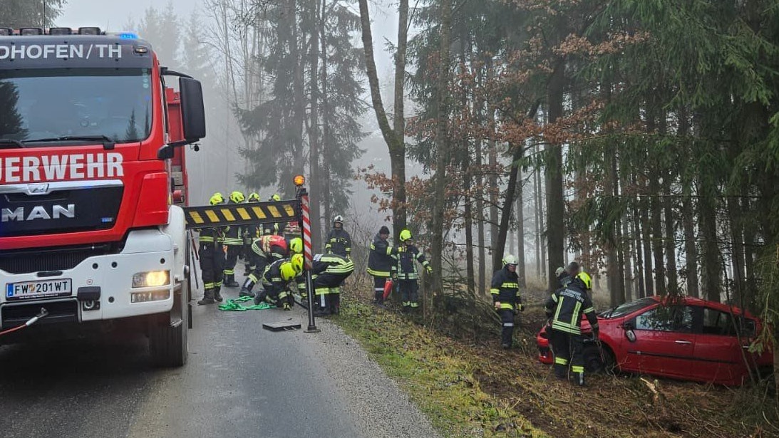 Heute.at - Pkw landet nach Überschlag im Wald