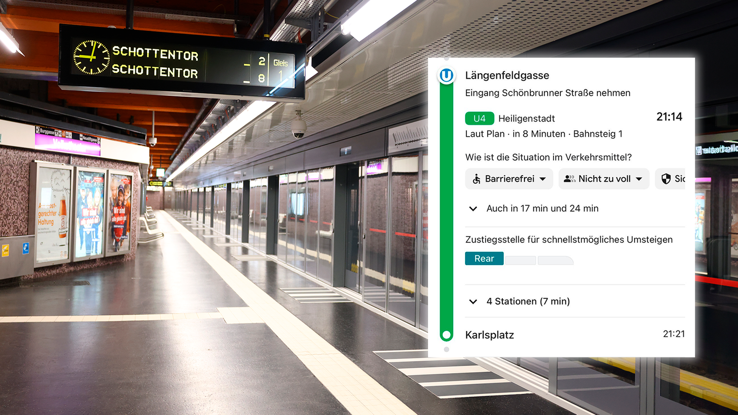 Google Maps zeigt jetzt an, wo man einsteigen soll. 