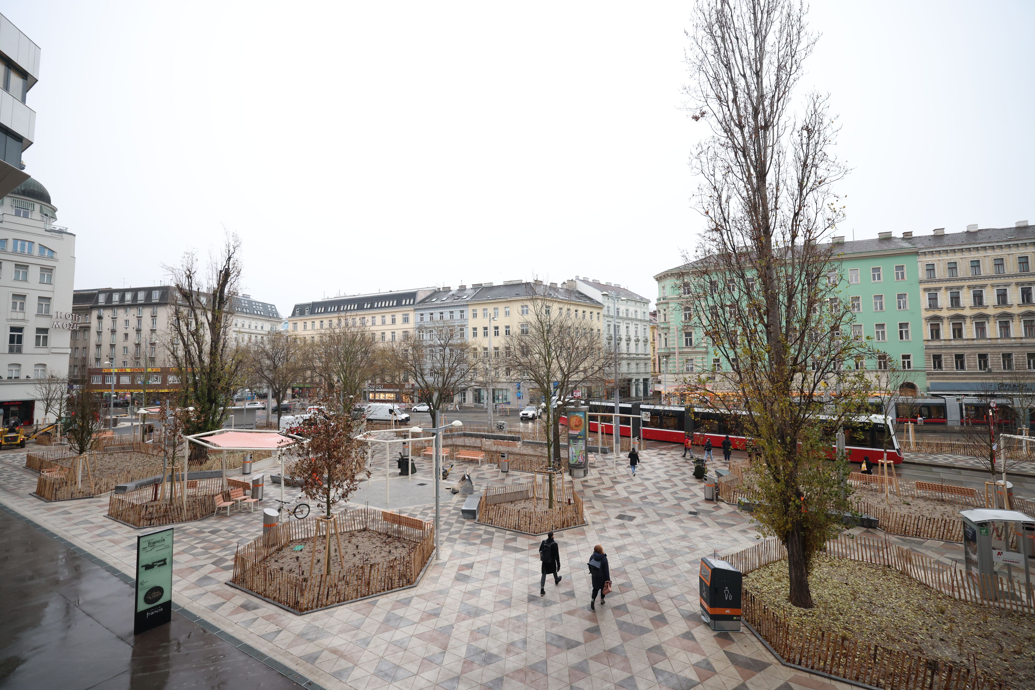 Der Julius-Tandler-Platz auf dem Alsergrund ist nun grüner als je zuvor.