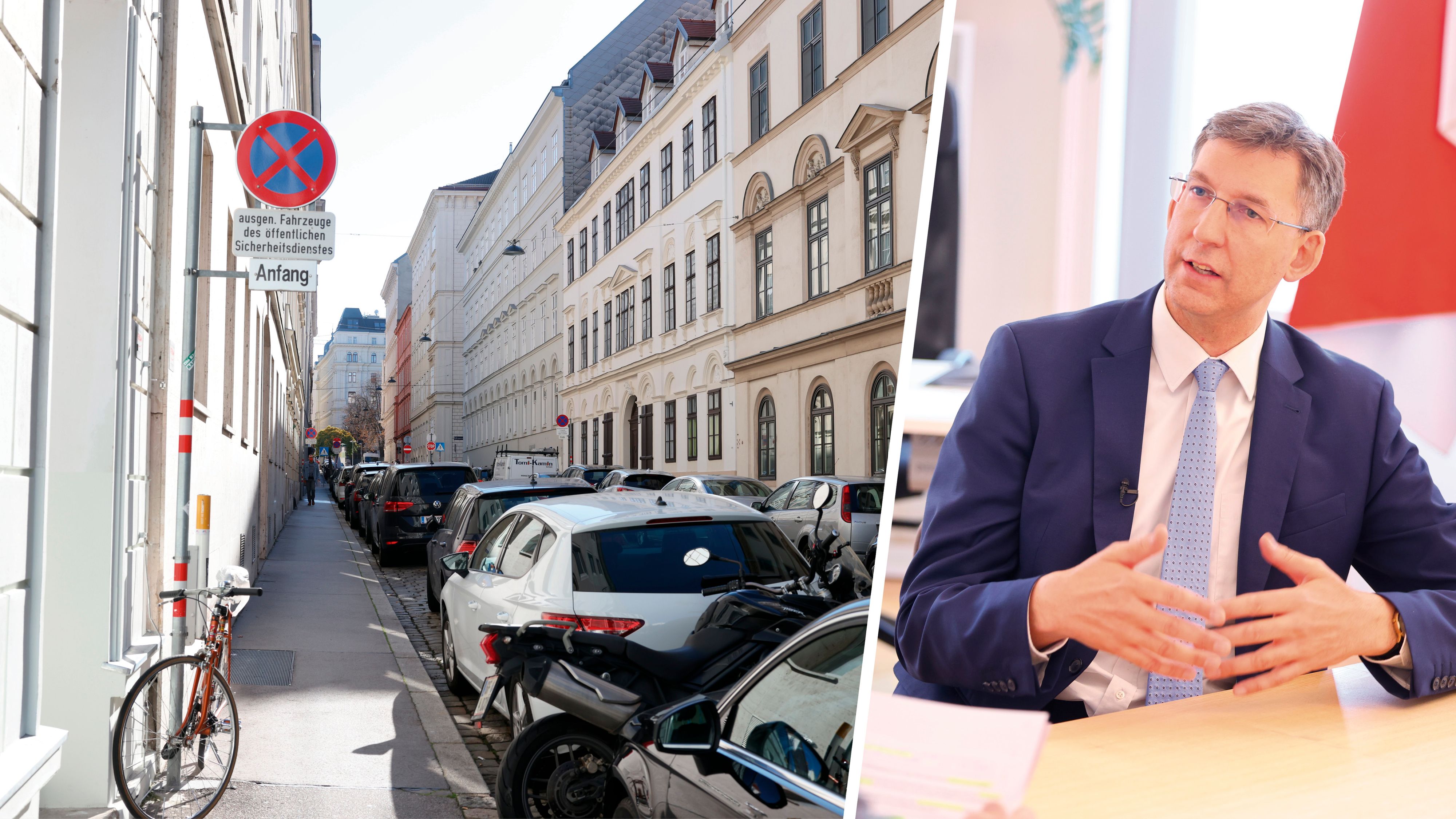 Auch die Parkgebühren werden erhöht. Am Bild: Markus Figl, Parteiobmann ÖVP Wien (rechts).