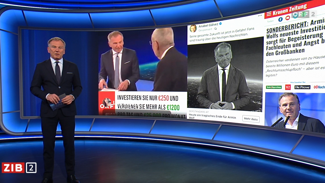 Heute.at - ORF-Star Armin Wolf plötzlich selbst in ZIB2-Beitrag