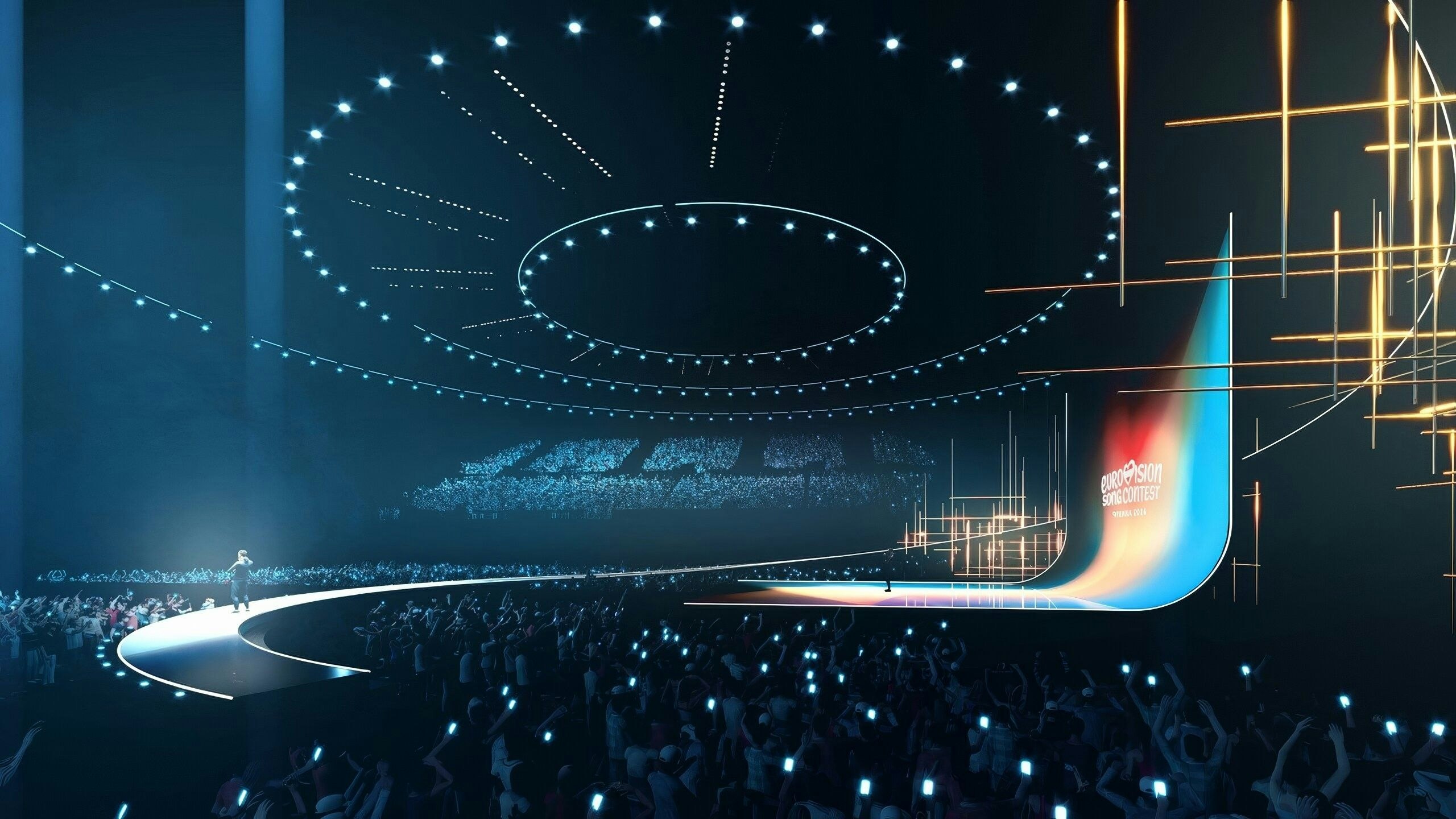 Stage Designs der großen ESC-Bühne für die Shows im Mai