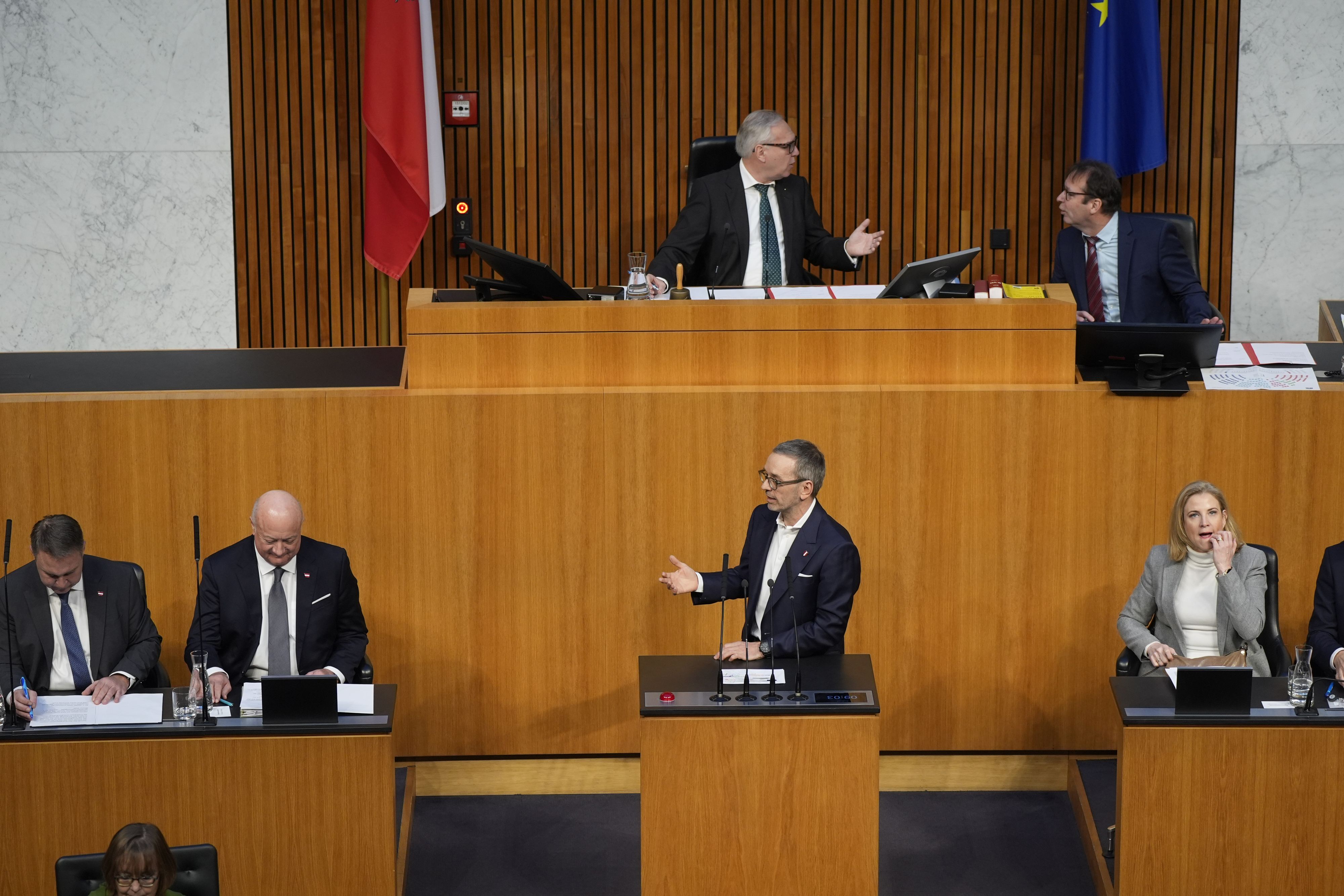 FPÖ-Chef Herbert Kickl übte im Nationalrat heftige Kritik am 