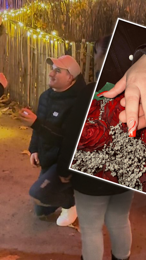 Verlobung am Christkindlmarkt in Wien: Überraschender Heiratsantrag sorgt für romantische Stimmung und berührt Besucher sowie Freunde.