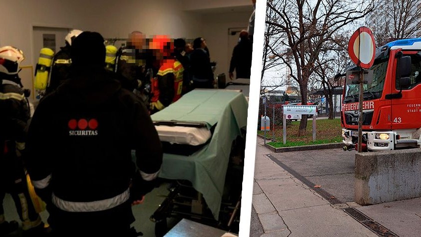Rauch in der Nähe vom OP: Berufsfeuerwehr auch in der Klinik im Einsatz.