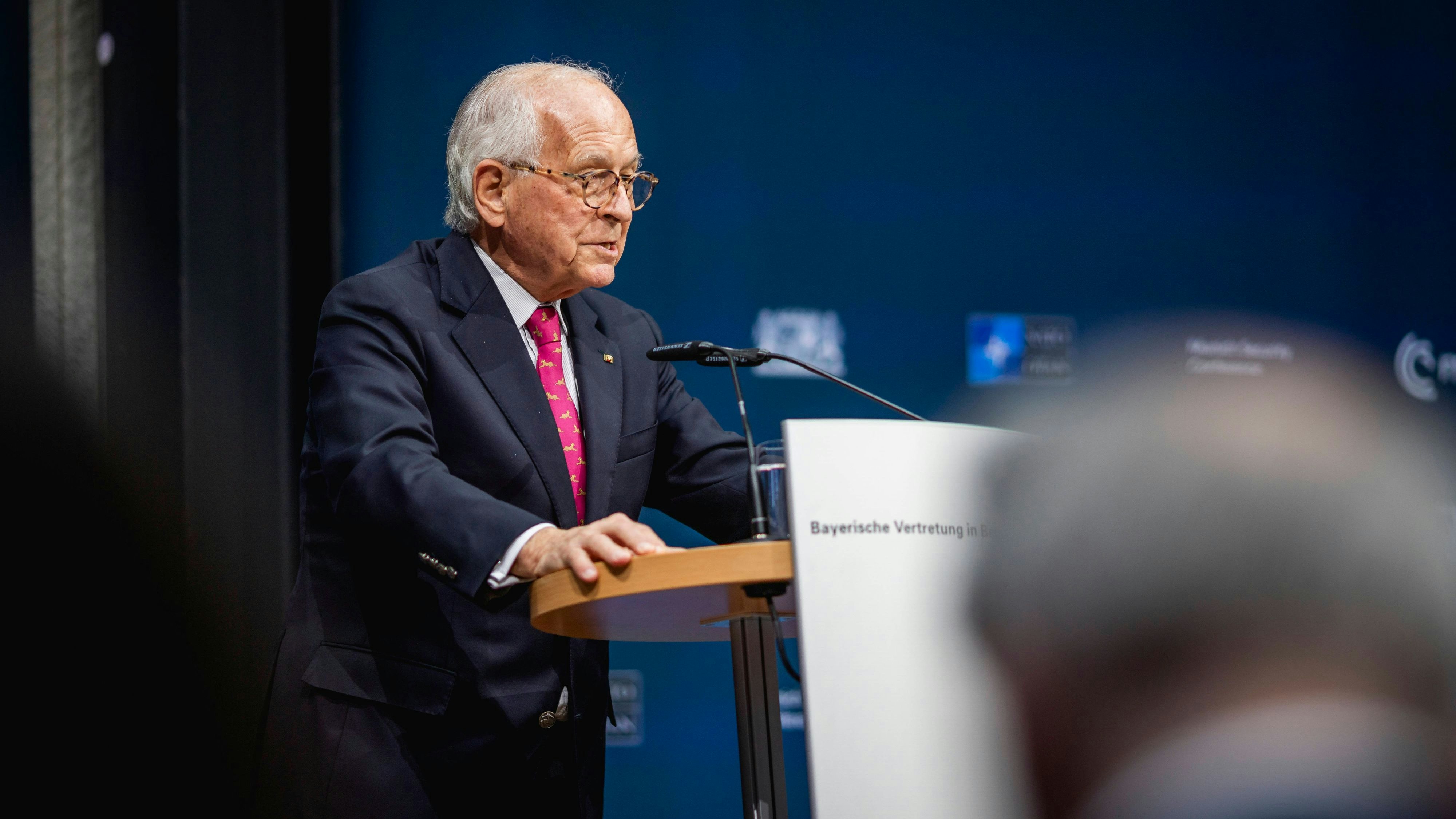Wolfgang Ischinger, Vorsitzender der Münchner Sicherheitskonferenz, aufgenommen im Rahmen einer Veranstaltung der MSC in Berlin, 11. Dezember 2025.