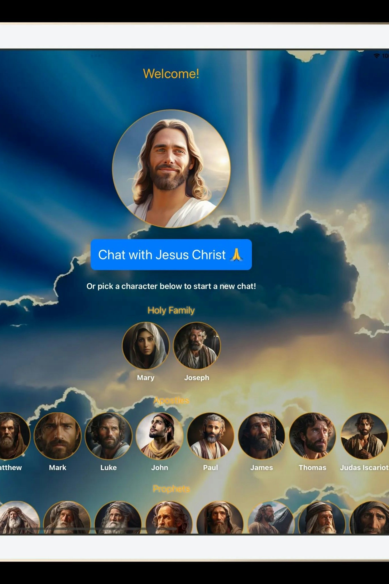 Die App "Chat mit Jesus Christus" (deutschsprachige Version) ist in der Grundanwendung gratis