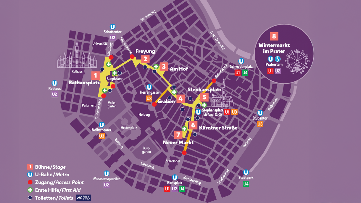 8 Locations bei freiem Eintritt.