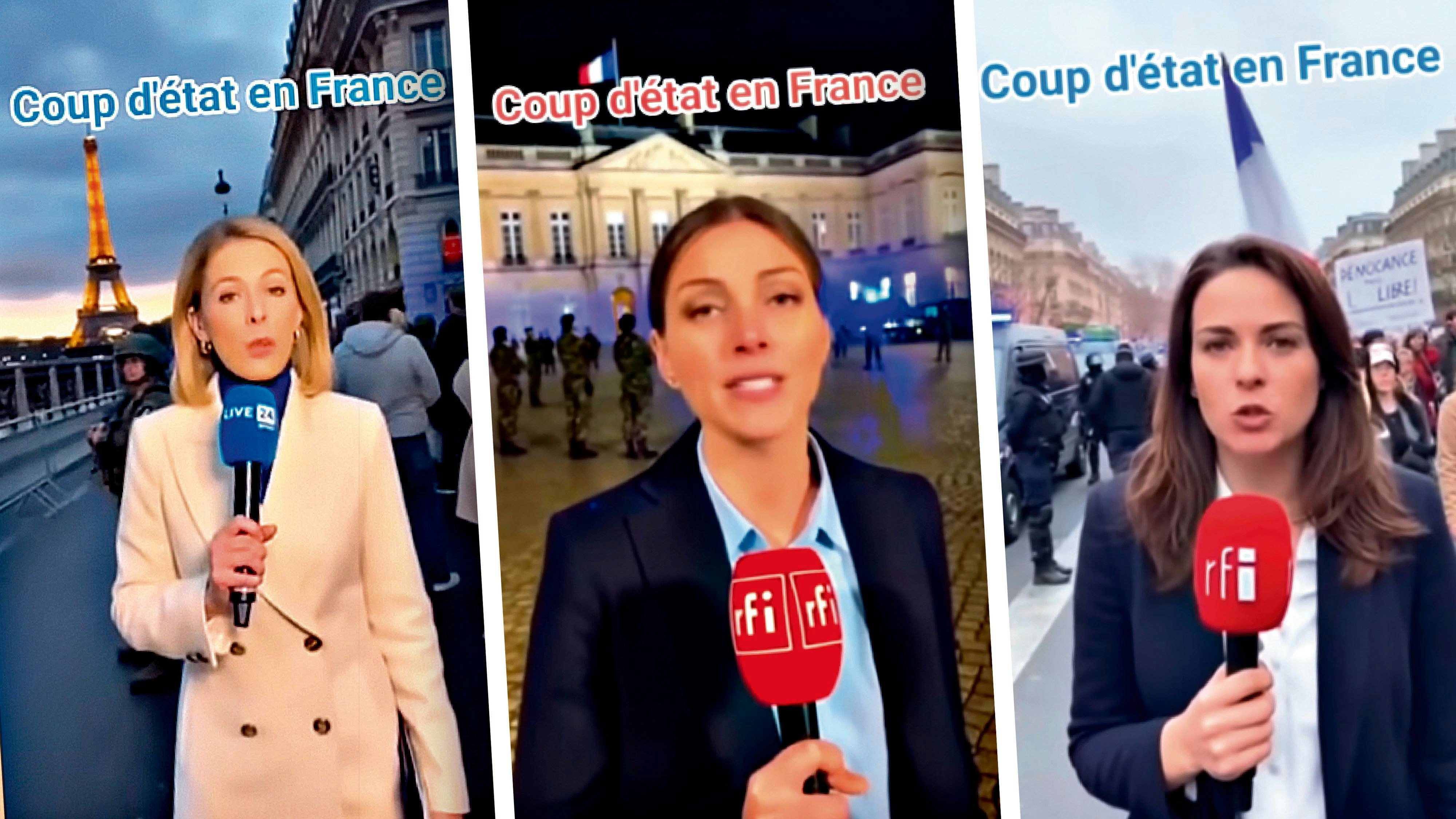Heute.at - Putsch in Frankreich? Wut auf Facebook wegen KI-Videos