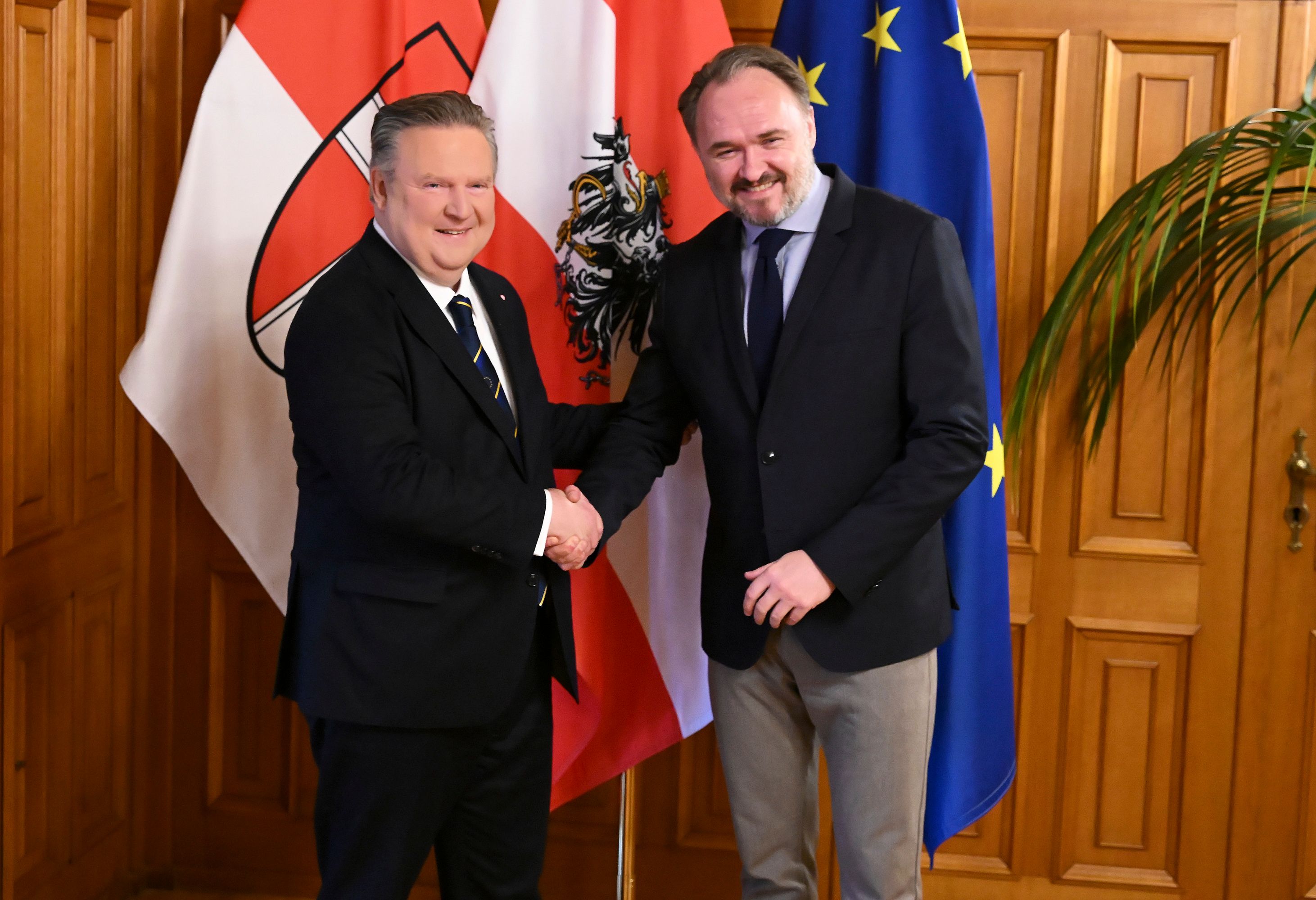 Bürgermeister Michael Ludwig und EU-Kommissar Dan Jørgensen (v.l.)