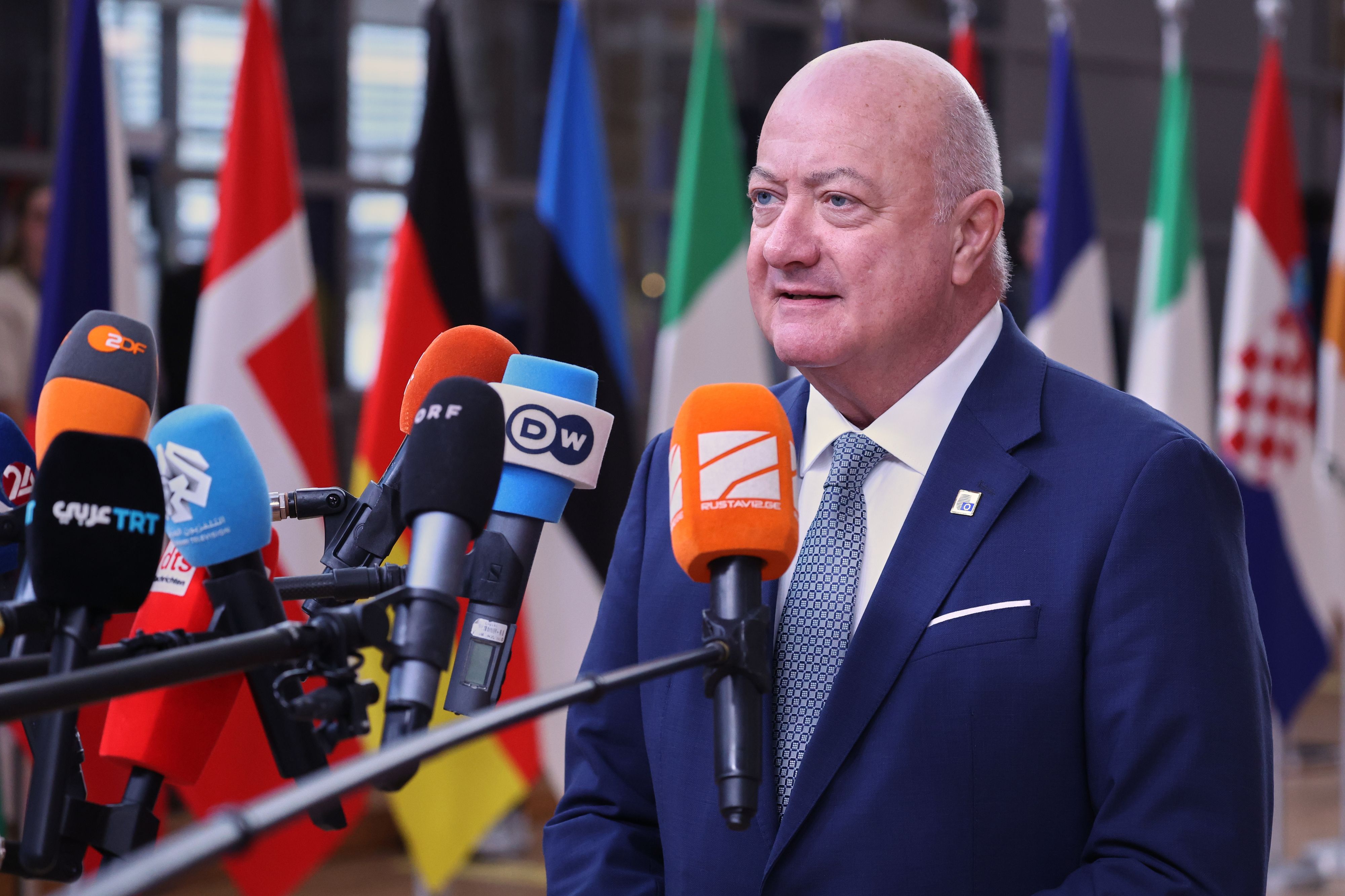 Österreichs Bundeskanzler Christian Stocker bei der Ankunft zum EU-Gipfel am 18. Dezember 2025 in Brüssel.