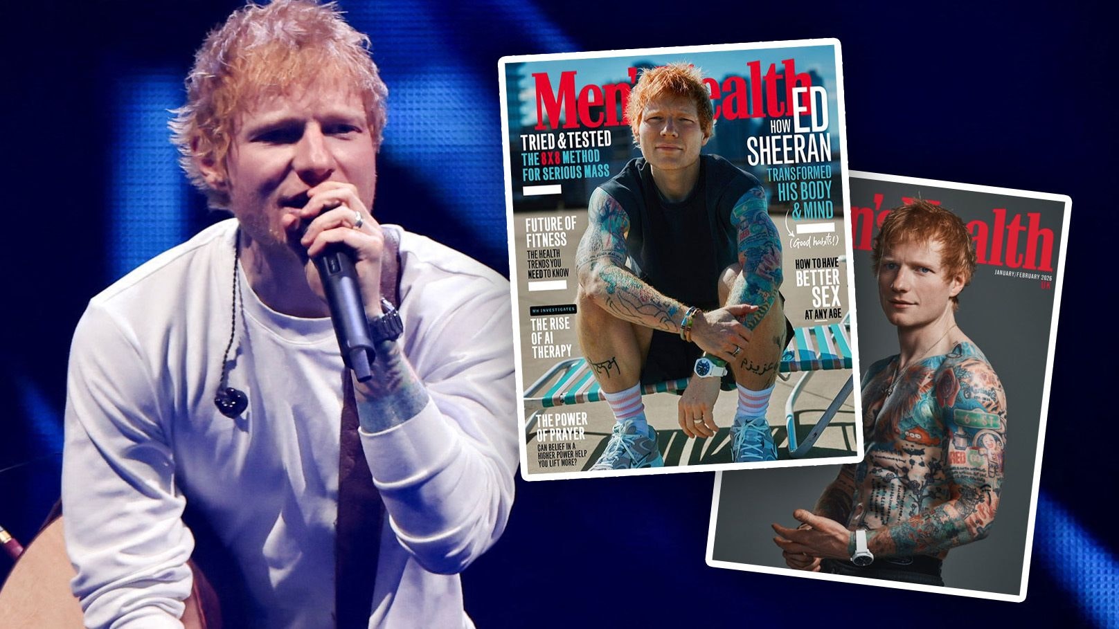 Ed Sheeran beeintruckt für "Men's Health" mit seinen neun Muskeln.