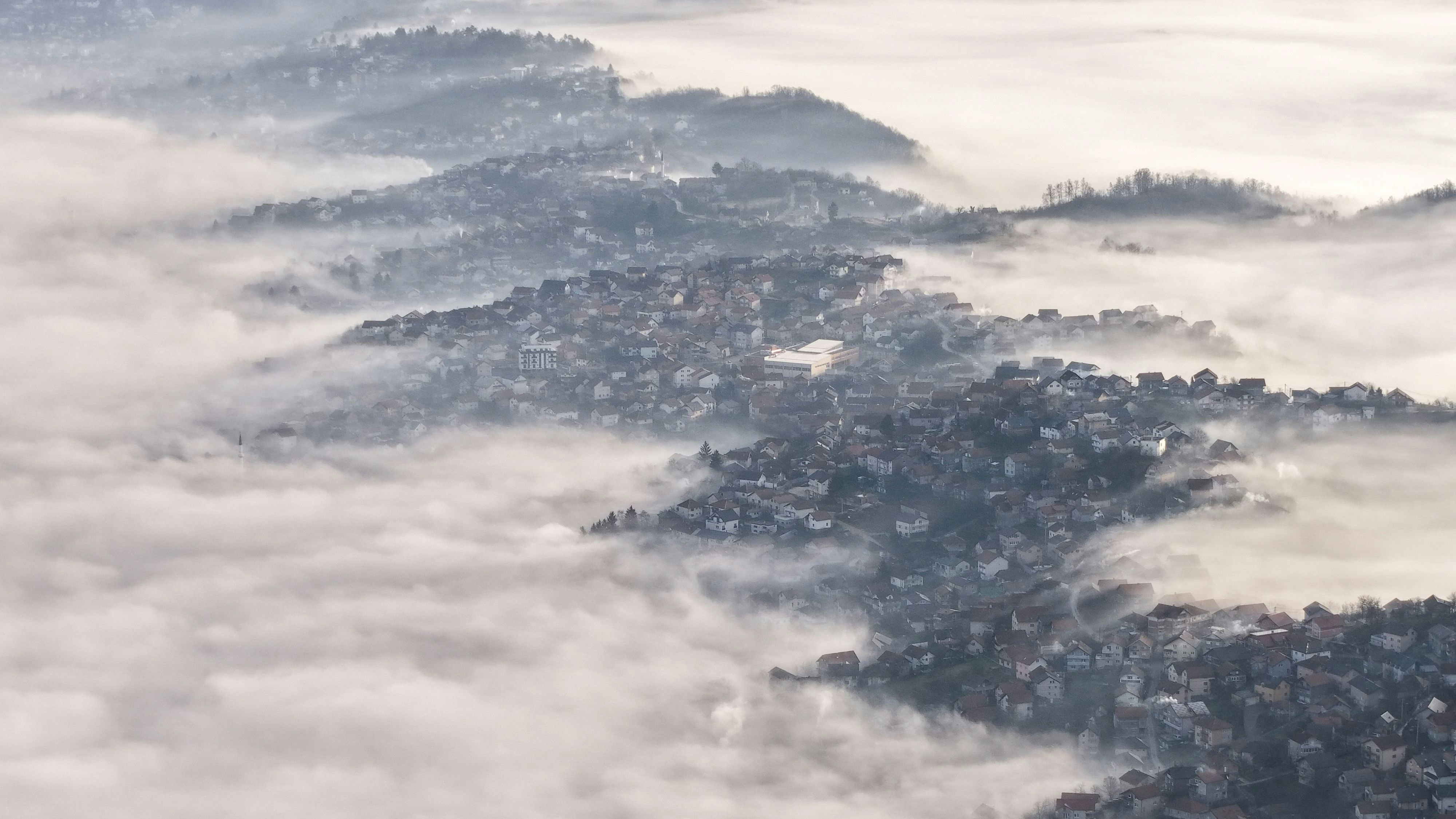 Nebel über Sarajewo am 18. Dezember.