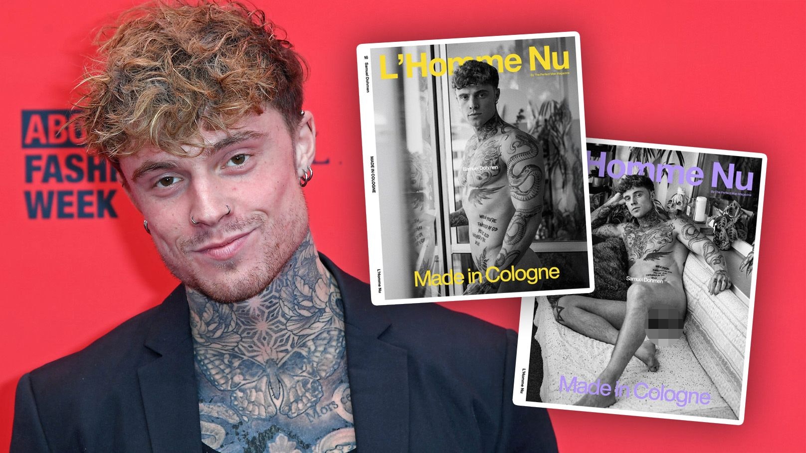 "GNTM"-Model Samuel Dohmen zeigt sich ganz nackt für ein Magazin.
