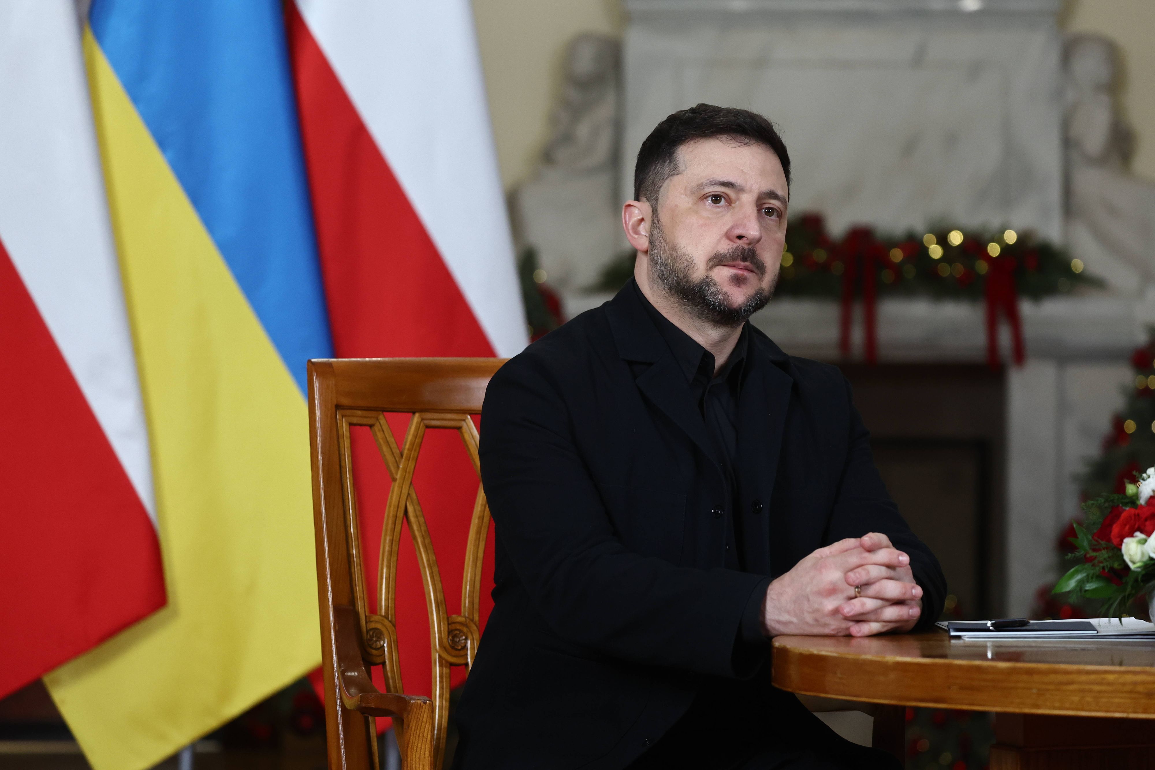 Wolodymyr Selenskyj bei einem Staatsbesuch in Polen.