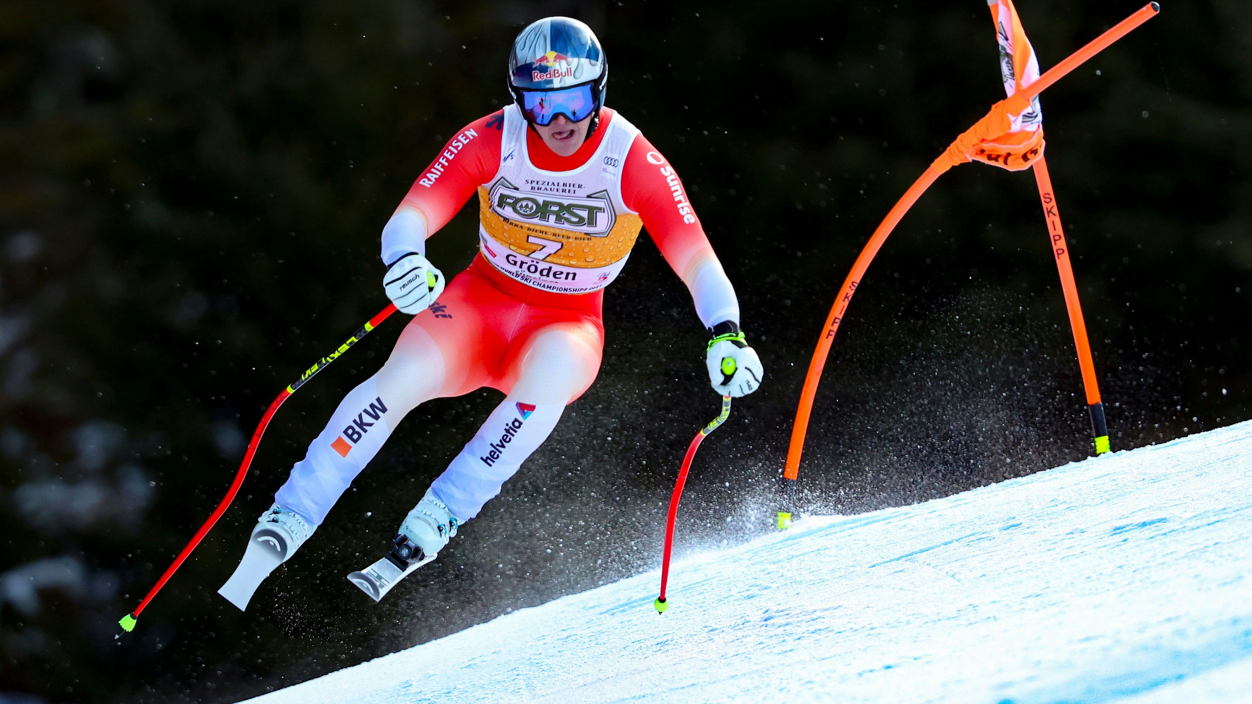 VAL GARDENA,ITALY,20.DEC.25 - ALPINE SKIING - FIS World Cup, downhill, men. Image shows Franjo von Allmen (SUI). Photo: GEPA pictures/ Harald Steiner