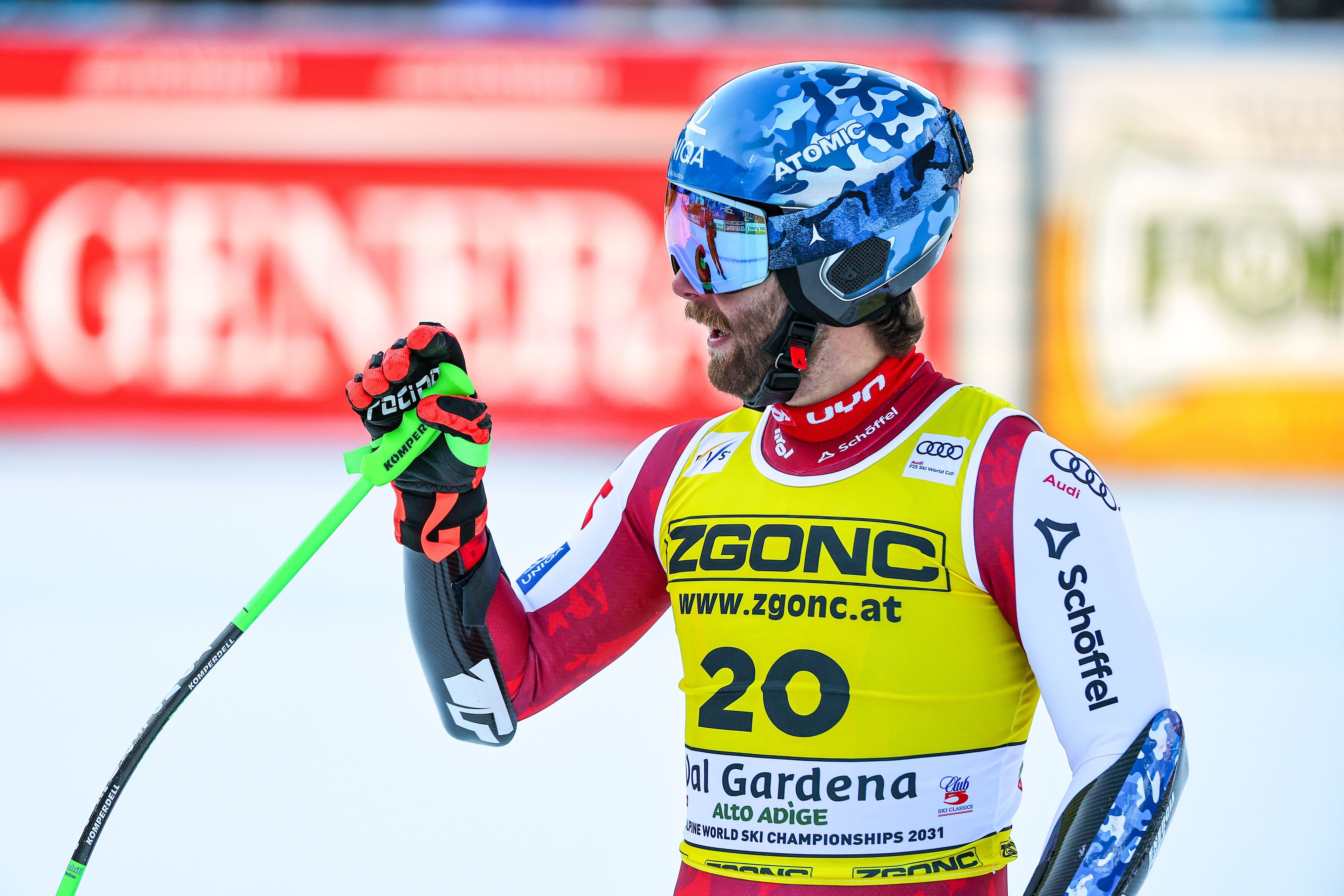 Marco Schwarz ballte nach dem ersten Lauf die Faust. 