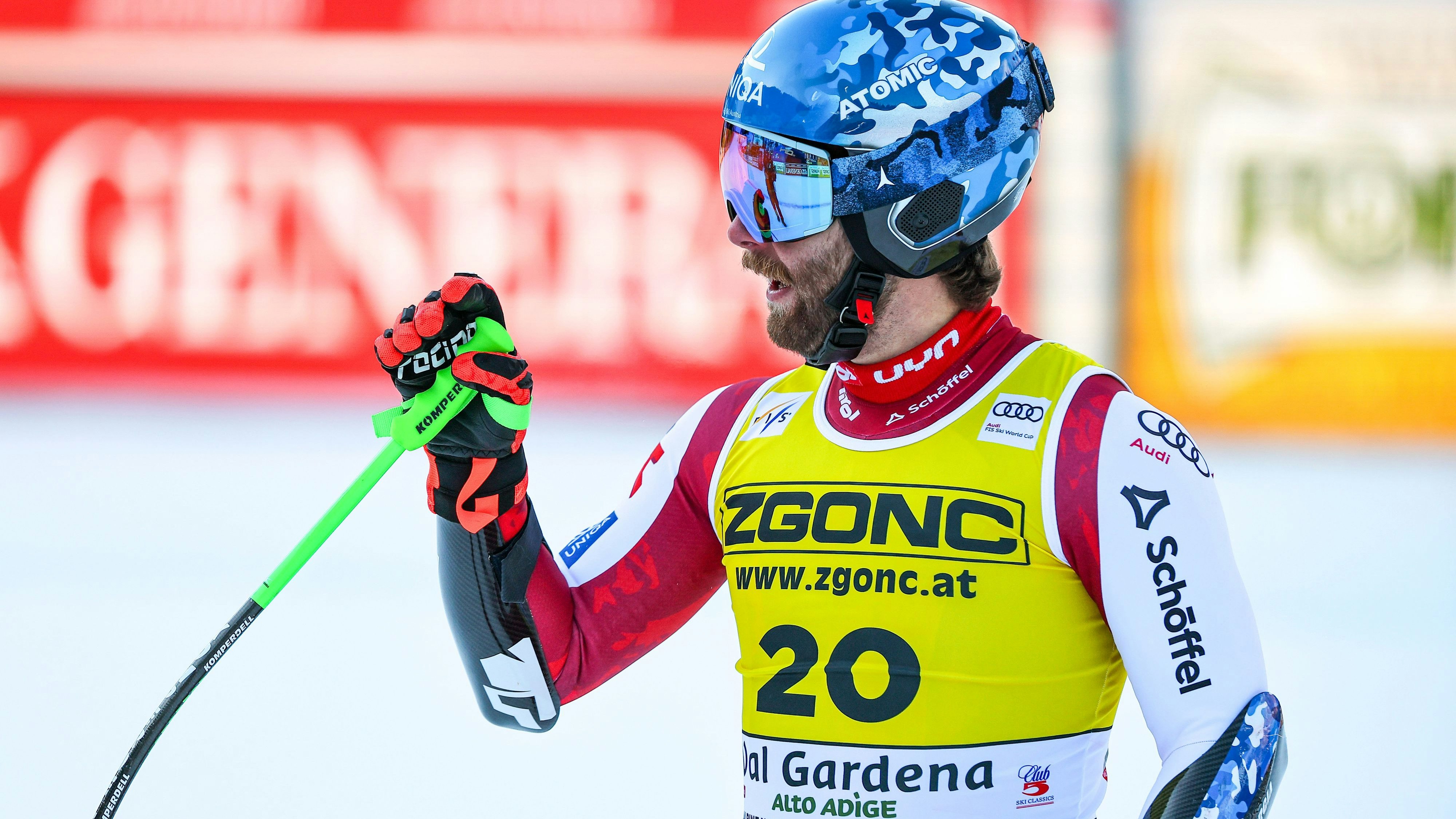 Marco Schwarz ballte nach dem ersten Lauf die Faust. 