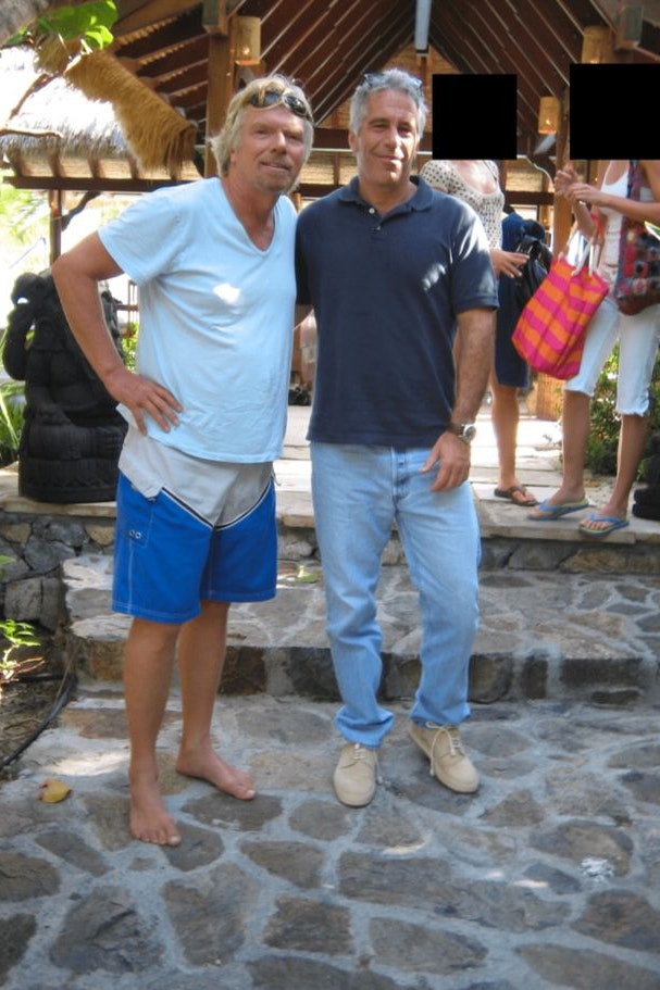 Epstein mit dem britischen Milliardär Richard Branson, der ebenfalls eine Karibikinsel besitzt