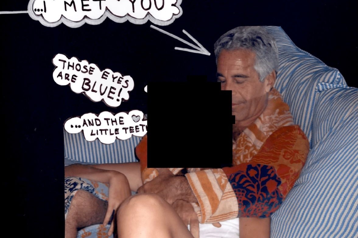 Auch die Sprechblasen wurden vermutlich von Ghislaine Maxwell betextet