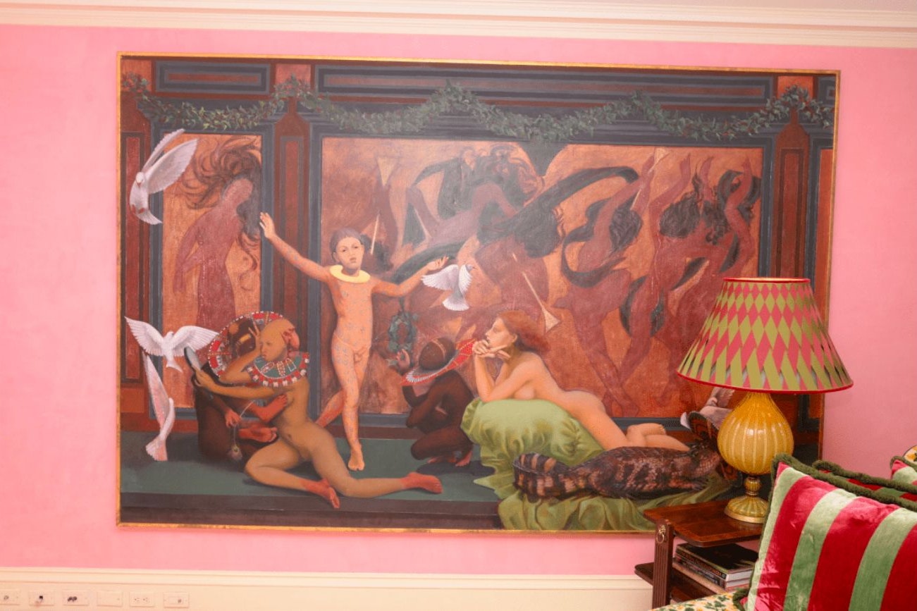 Ein Gemälde mit nackten Kindern in Epsteins New Yorker Stadthaus