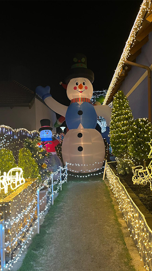 Weihnachtszauber in Wagram am Wagram: Ein X-Mas-Haus mit 266.225 LED-Lichtern begeistert Besucher und sorgt für festliche Stimmung.