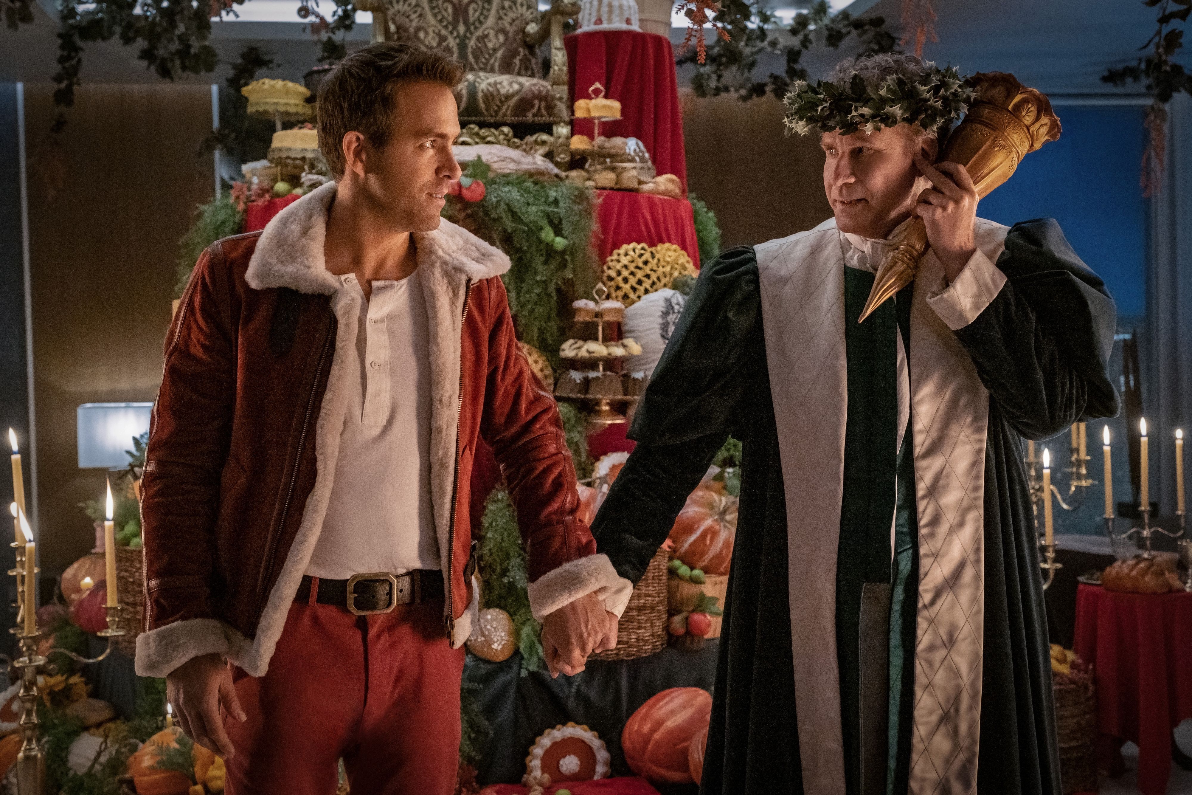 Gemeinsam für den Weihnachtsfrieden: Ryan Reynolds und Will Ferrell in "Spirited"