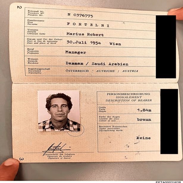 Unter dem Namen Marius Robert Fortelni reiste Epstein offenbar regelmäßig.