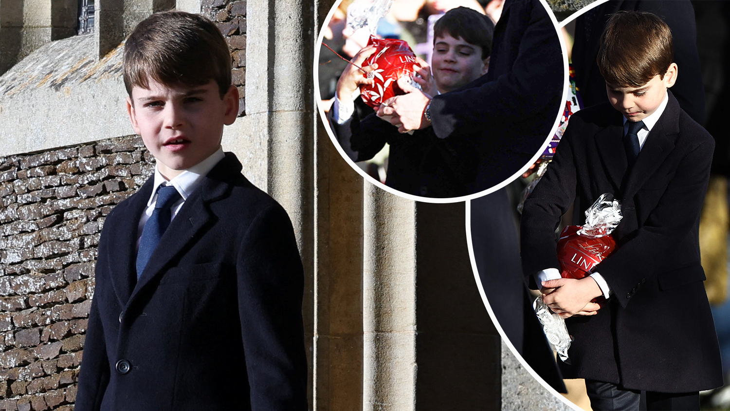 Über dieses riesige Lindt-Schoko-Bonbon freute sich Prinz Louis so sehr, dass er es gar nicht mehr loslassen wollte.