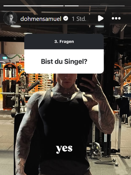 Samuel klärt auf Instagram über seinen Beziehungsstatus auf.