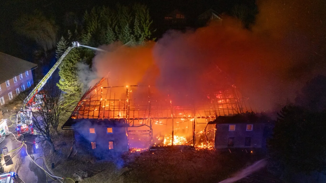 Die Einsatzkräfte standen Stundenlang in St. Florian im Einsatz.